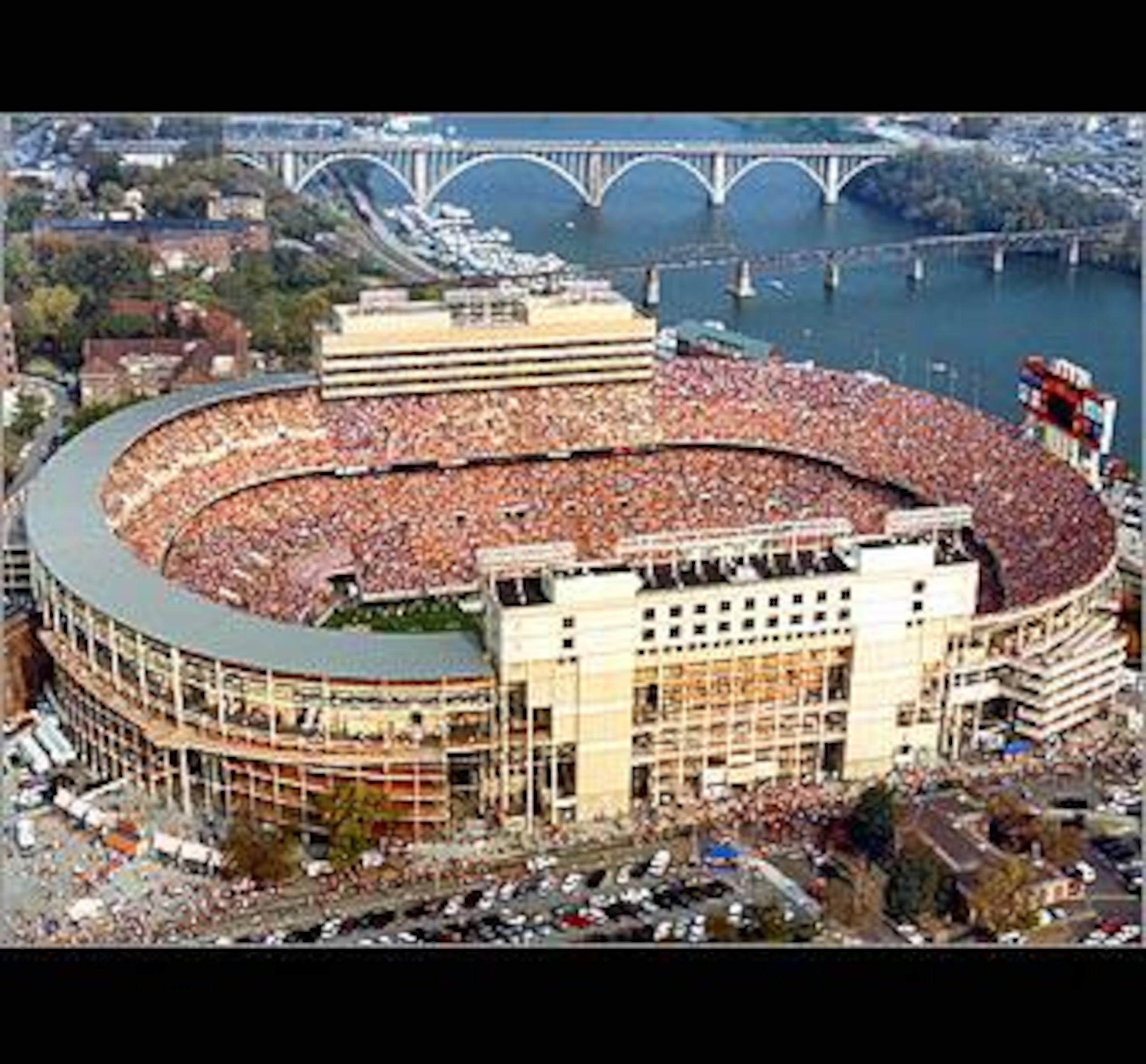 They come by land, the come by water, they always come to fill up Neyland Stadium They come by land, the come by water, they always come to fill up Neyland Stadium