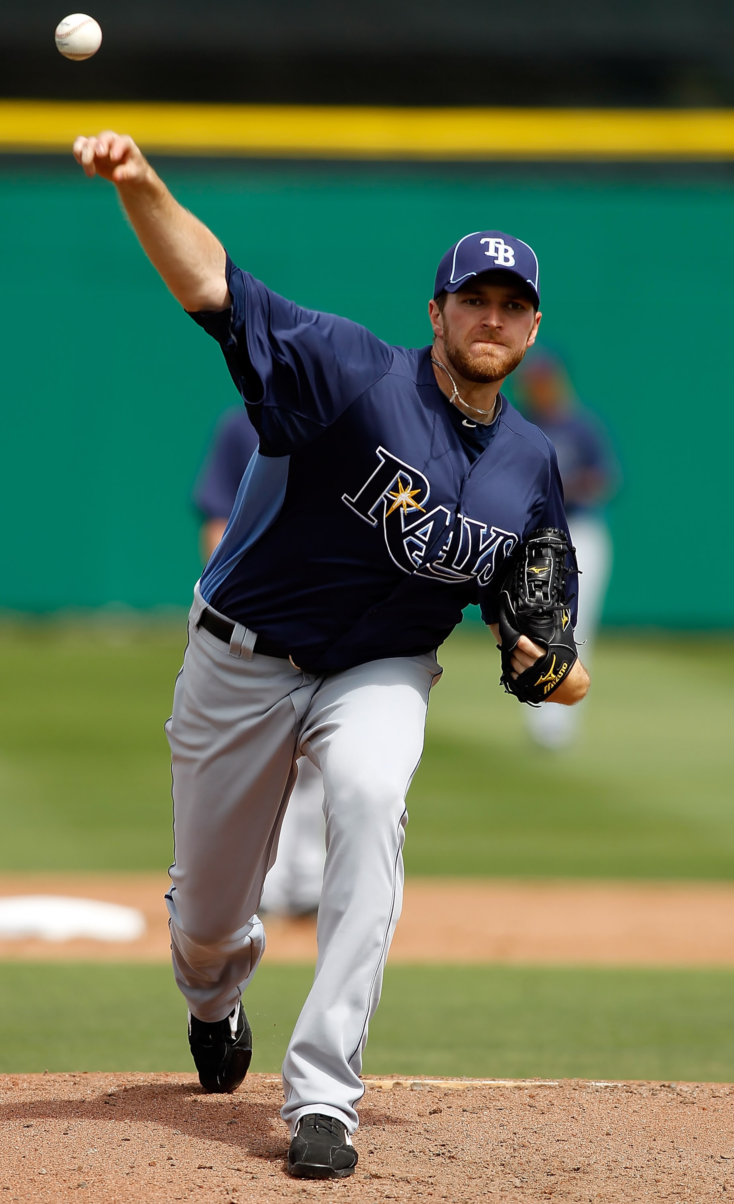 CLEARWATER, FL - MARCH 06:  Pitcher Wade Davis #40 of the Tampa Bay Rays pitches against the Philadelphia Phillies during a Grapefruit League Spring Training Game at Bright House Field on March 6, 2011 in Sarasota, Florida.  (Photo by J. Meric/Getty Image