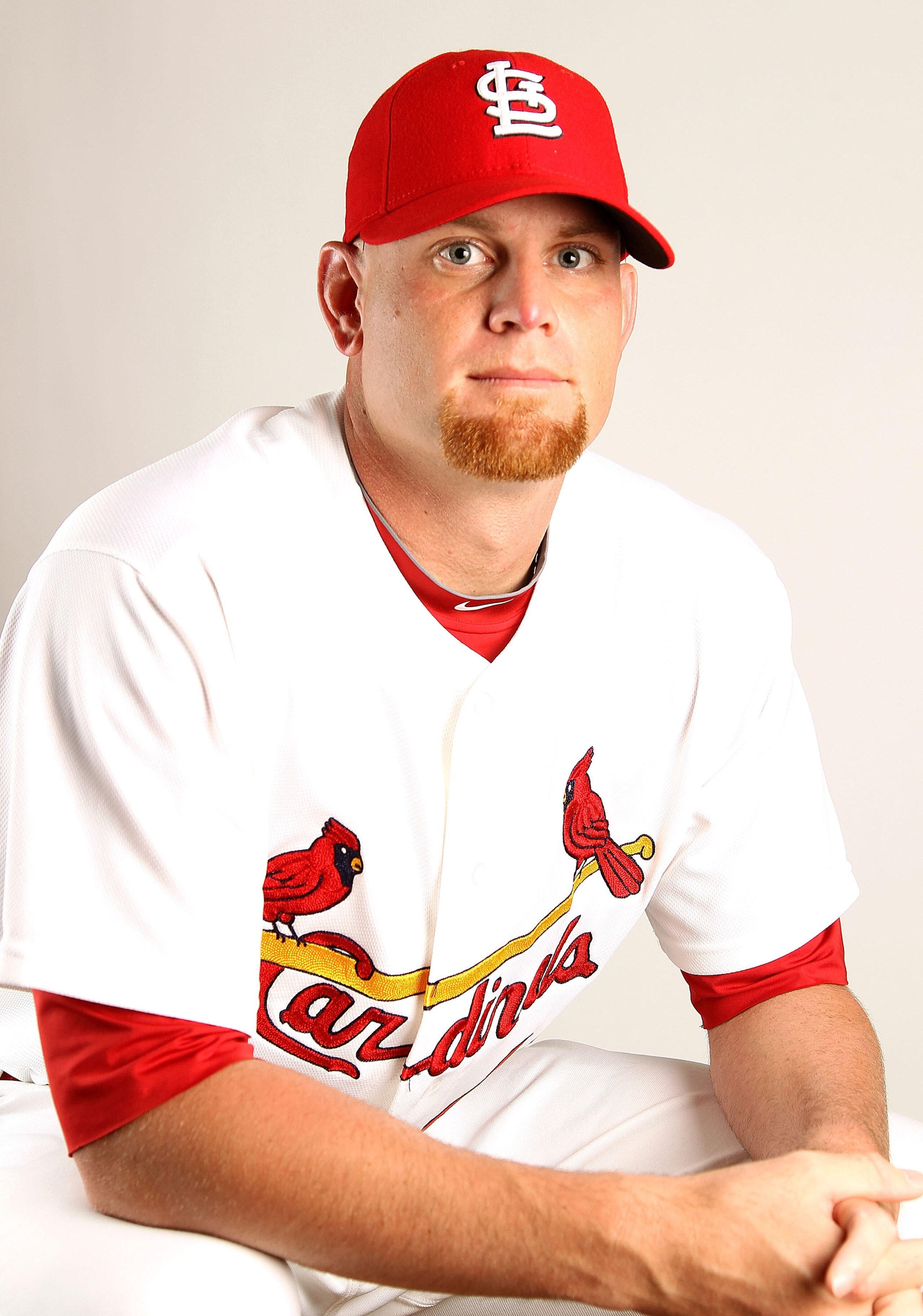 JUPITER, FL - FEBRUARY 24:  Kyle McClellan #46 of the St. Louis Cardinals during Photo Day at Roger Dean Stadium on February 24, 2011 in Jupiter, Florida.  (Photo by Mike Ehrmann/Getty Images)