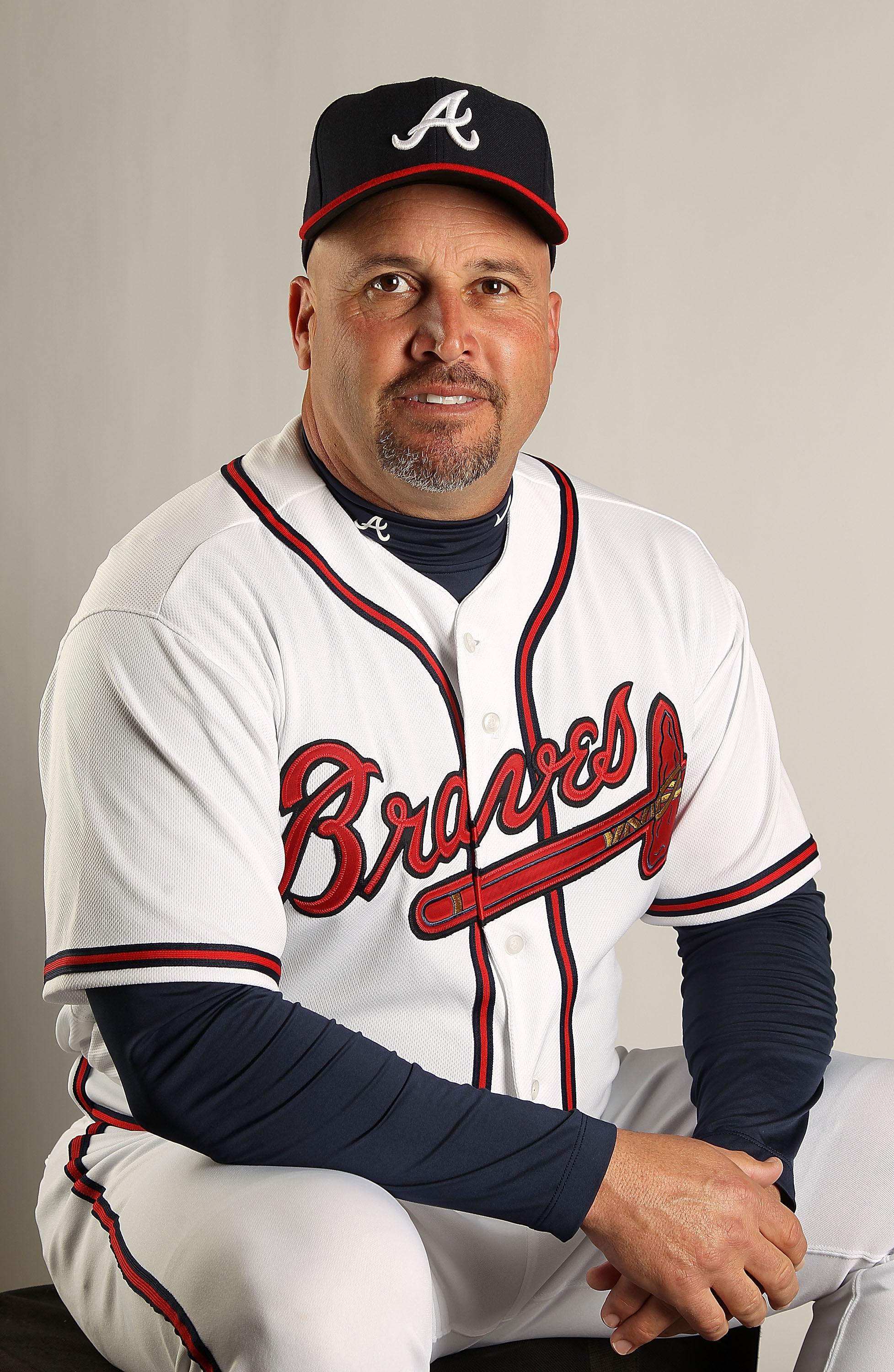 LAKE BUENA VISTA, FL - FEBRUARY 21: Manager Fredi Gonzalez #33 of the Atlanta Braves during Photo Day at  Champion Stadium at ESPN Wide World of Sports of Complex on February 21, 2011 in Lake Buena Vista, Florida.  (Photo by Mike Ehrmann/Getty Images)