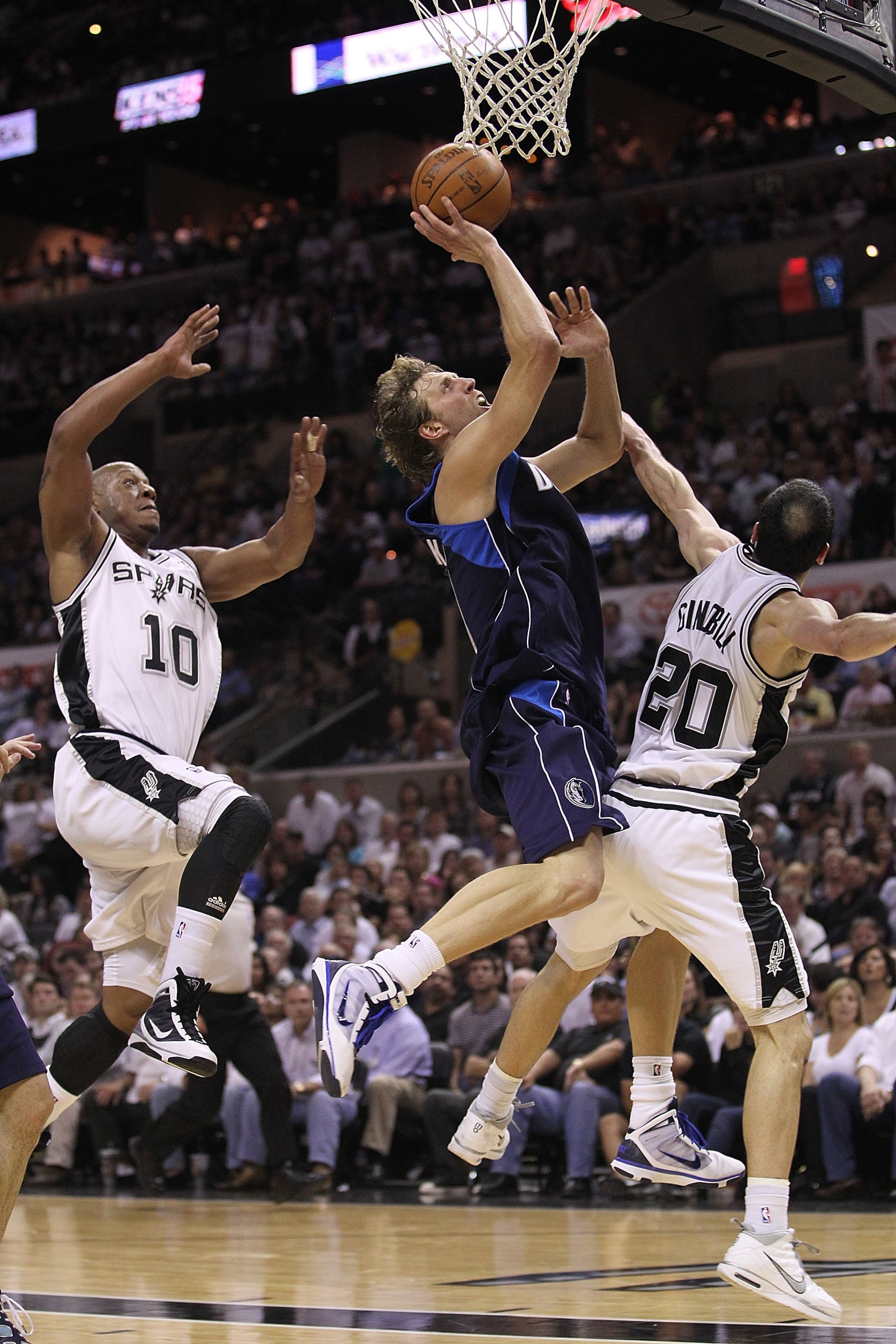 SAN ANTONIO - APRIL 29:  Dirk Nowitzki #41 of the Dallas Mavericks in Game Six of the Western Conference Quarterfinals during the 2010 NBA Playoffs at AT&T Center on April 29, 2010 in San Antonio, Texas. NOTE TO USER: User expressly acknowledges and agree
