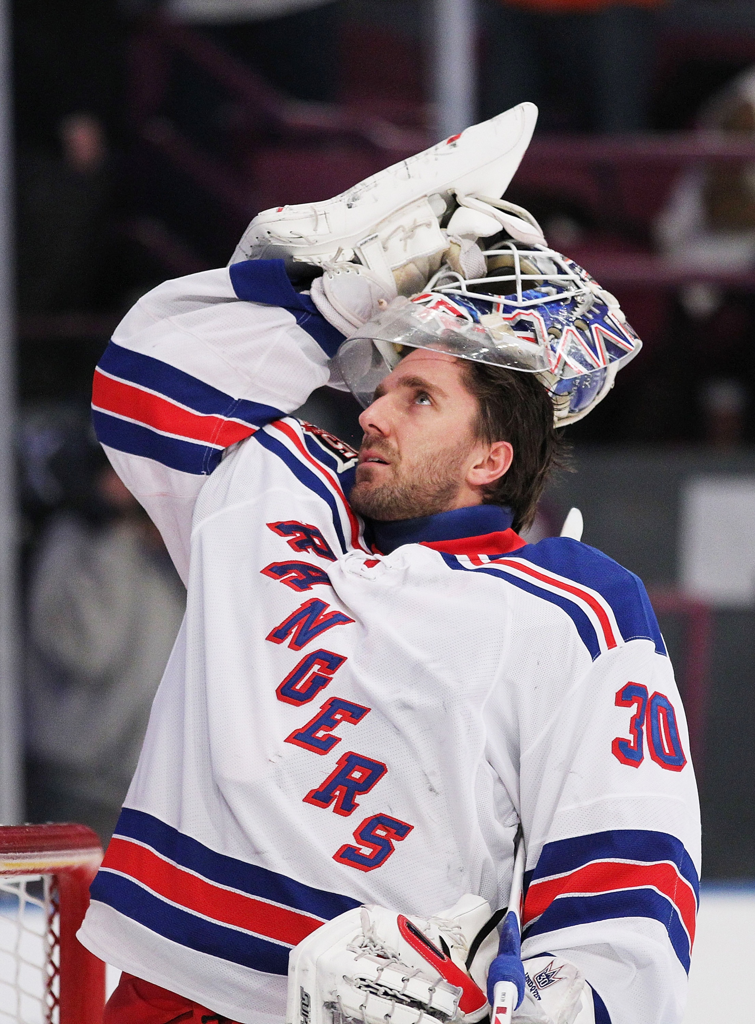 NEW YORK - MARCH 06: Henrik Lundqvist #30 of the New York Rangers looks on during the game against the Philadelphia Flyers during their game on March 6, 2011 at Madison Square Garden in New York City, New York. (Photo by Al Bello/Getty Images) NEW YORK - MARCH 06: Henrik Lundqvist #30 of the New York Rangers looks on during the game against the Philadelphia Flyers during their game on March 6, 2011 at Madison Square Garden in New York City, New York. (Photo by Al Bello/Getty Images)