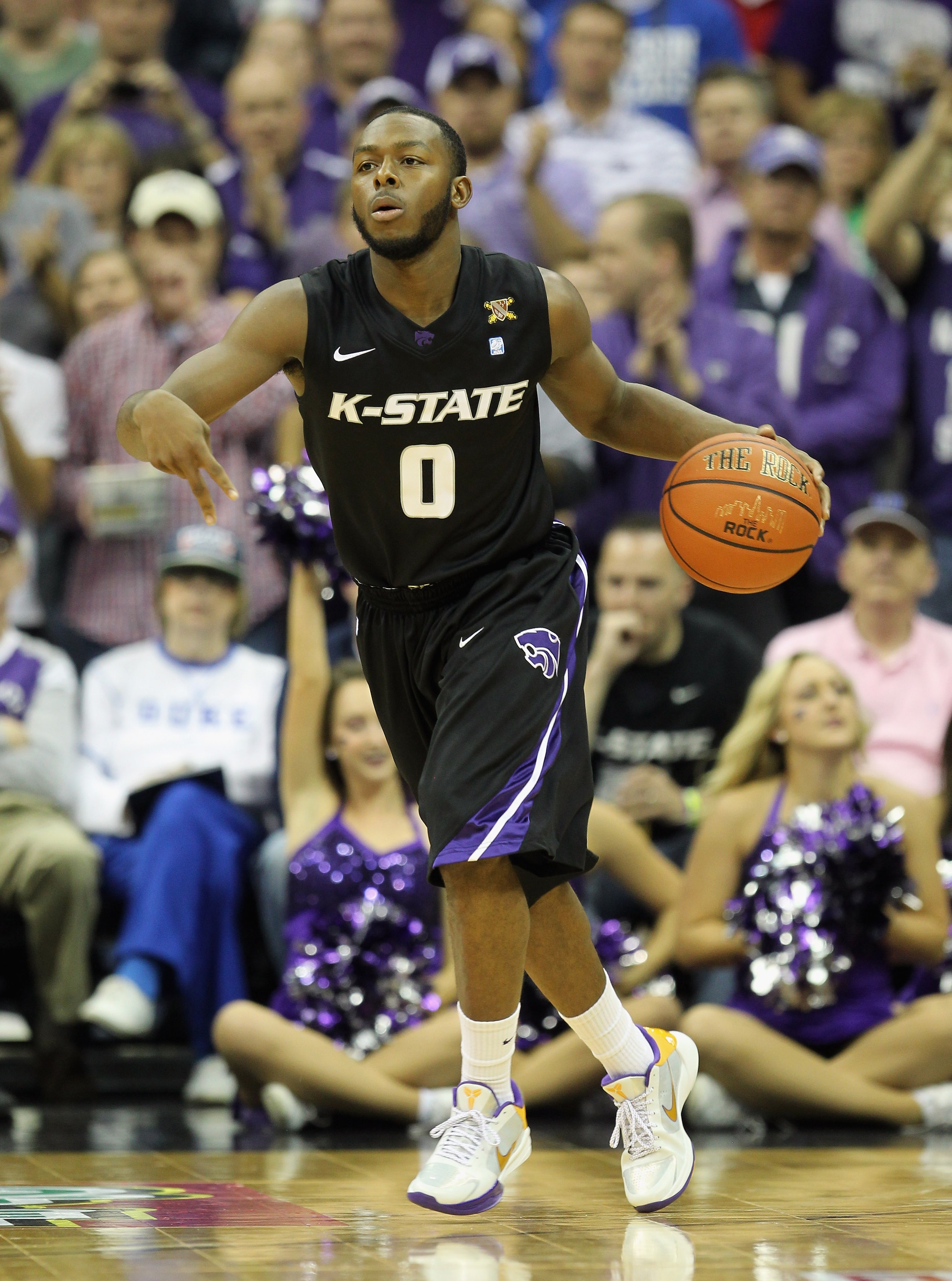 KANSAS CITY, MO - NOVEMBER 22:  Jacob Pullen #0 of the Kansas State Wildcats in action during the CBE Classic game against the Gonzaga Bulldogs on November 22, 2010 at the Sprint Center in Kansas City, Missouri.  (Photo by Jamie Squire/Getty Images)