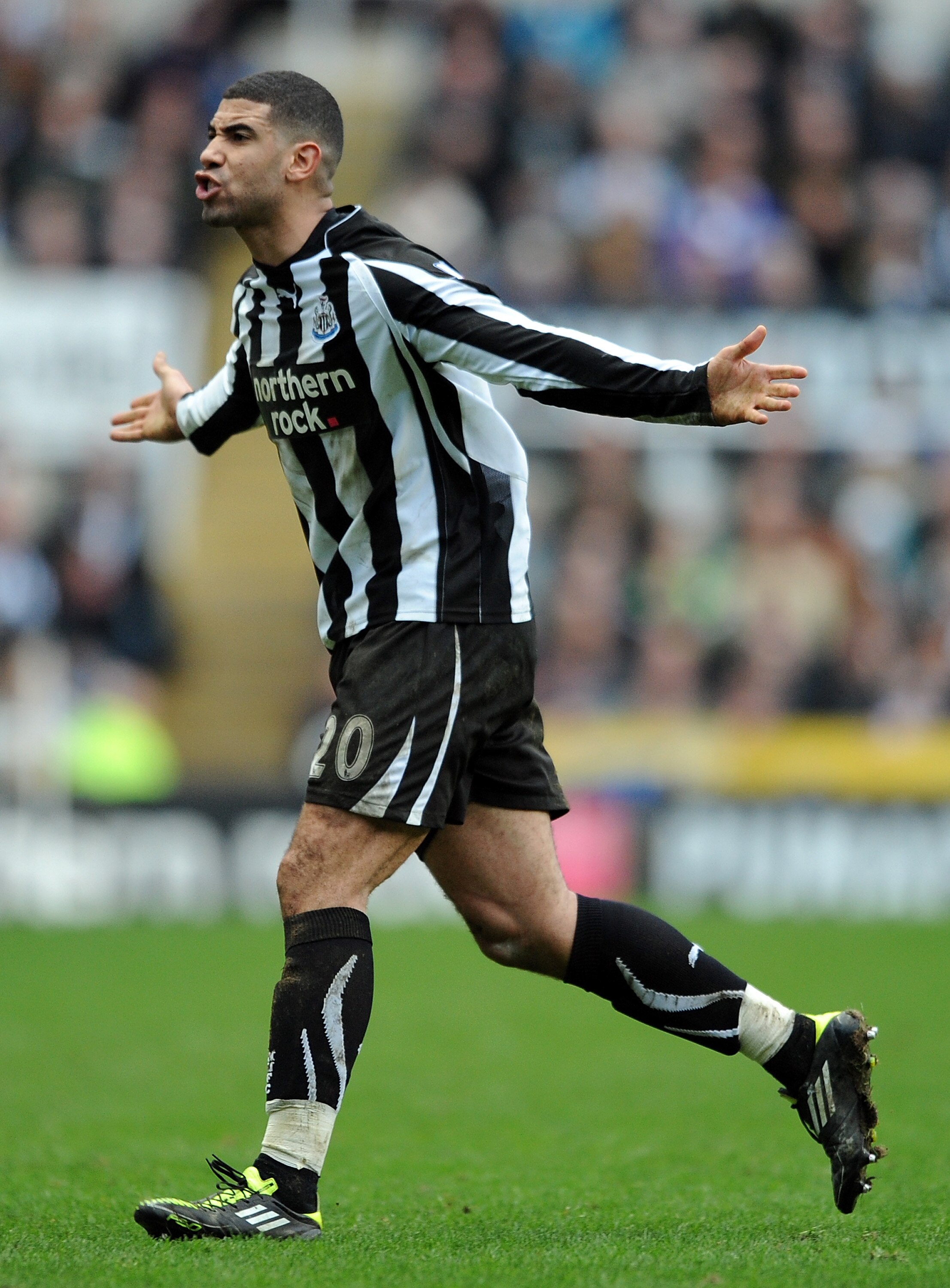 NEWCASTLE UPON TYNE, ENGLAND - FEBRUARY 26: Leon Best of Newcastle United reacts during the Barclays Premier League match between Newcastle United and Bolton Wanderers at St James' Park on February 26, 2011 in Newcastle upon Tyne, England.  (Photo by Chri