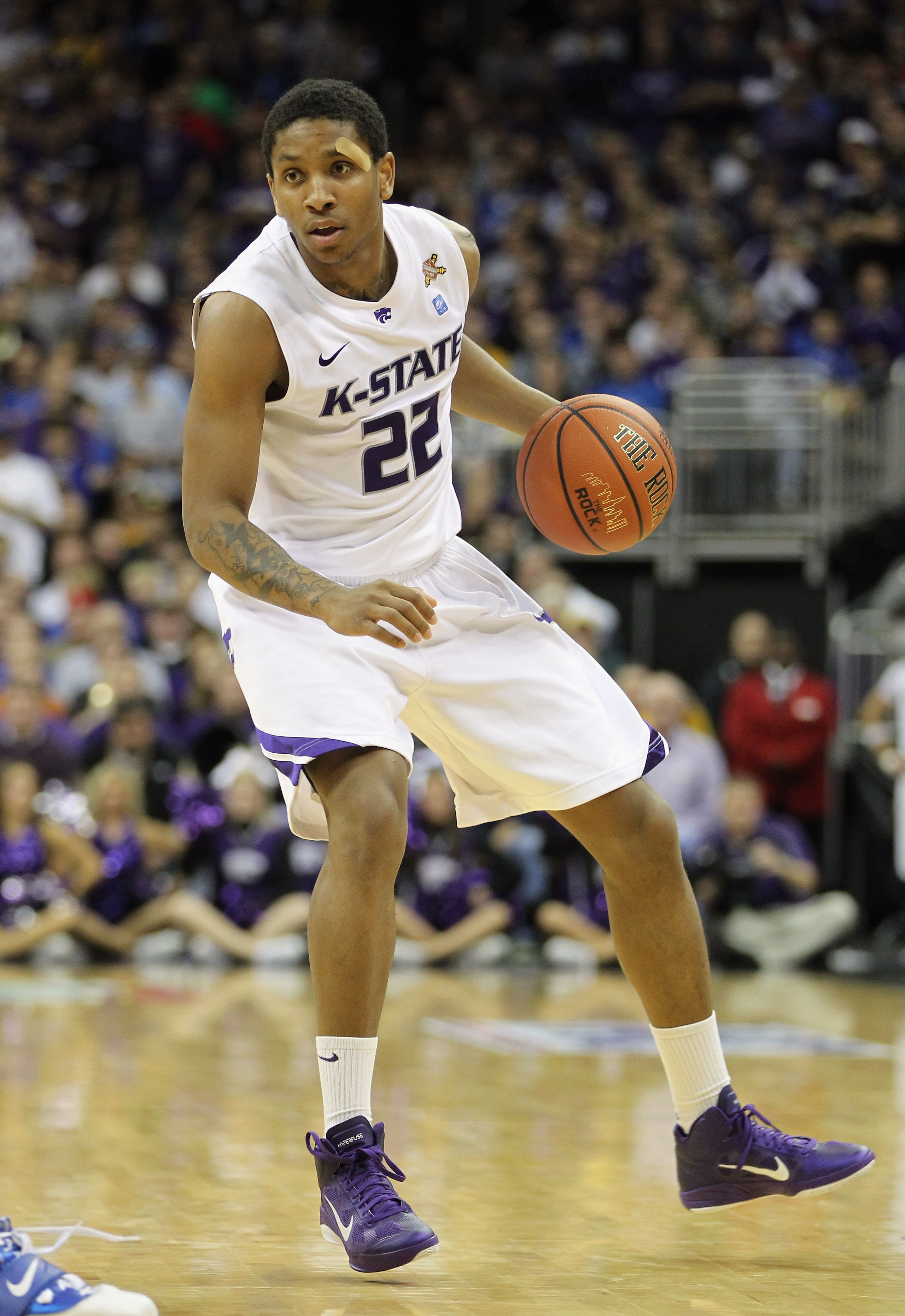 KANSAS CITY, MO - NOVEMBER 23:  Rodney McGruder #22 of the Kansas State Wildcats in action during the CBE Classic championship game against the Duke Blue Devils on November 23, 2010 at the Sprint Center in Kansas City, Missouri.  (Photo by Jamie Squire/Ge
