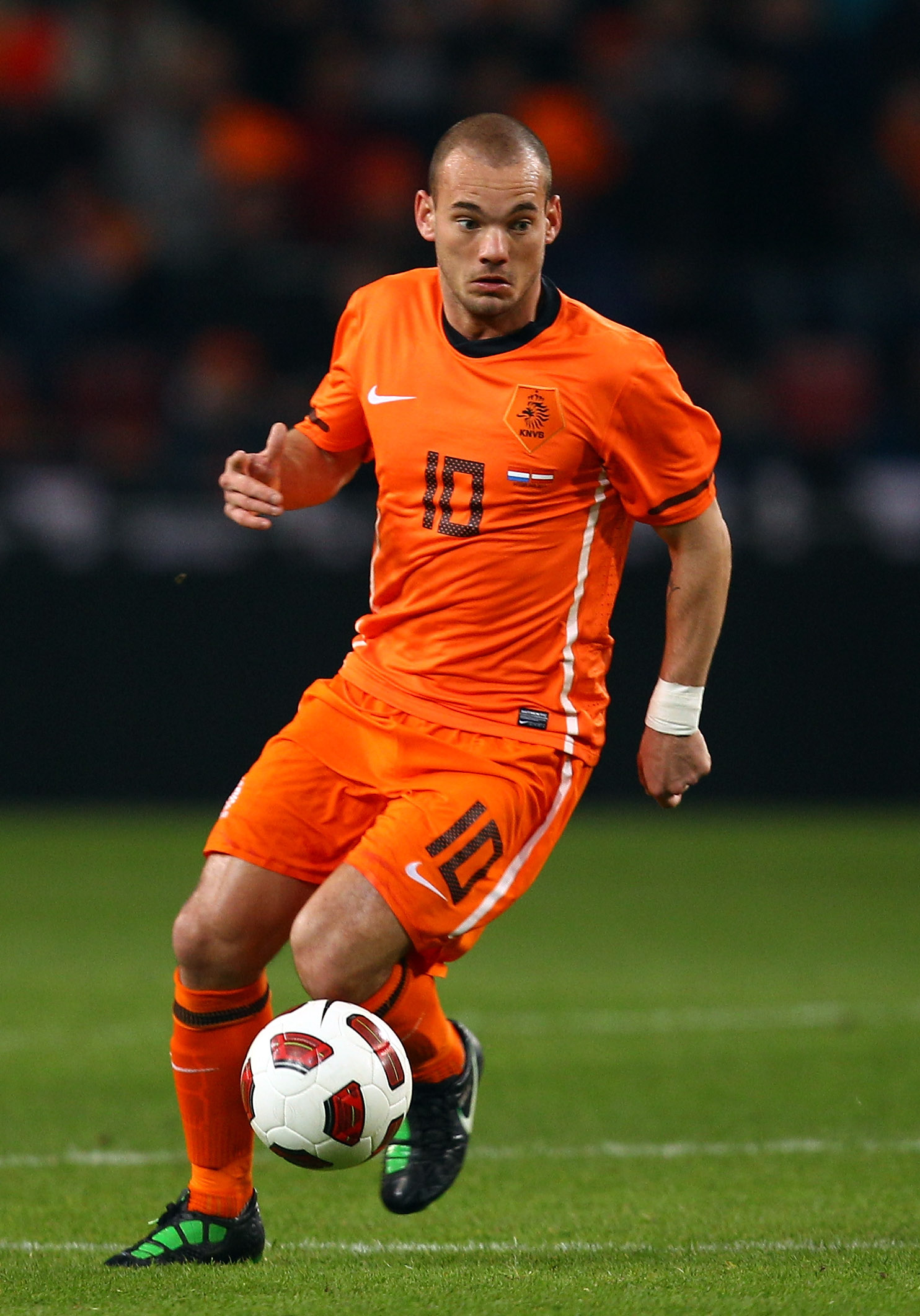 EINDHOVEN, NETHERLANDS - FEBRUARY 09:  Wesley Sneijder of The Netherlands during the International Friendly match between The Netherlands and Austria at the Phillips Stadion on February 9, 2011 in Eindhoven, Netherlands.  (Photo by Richard Heathcote/Getty