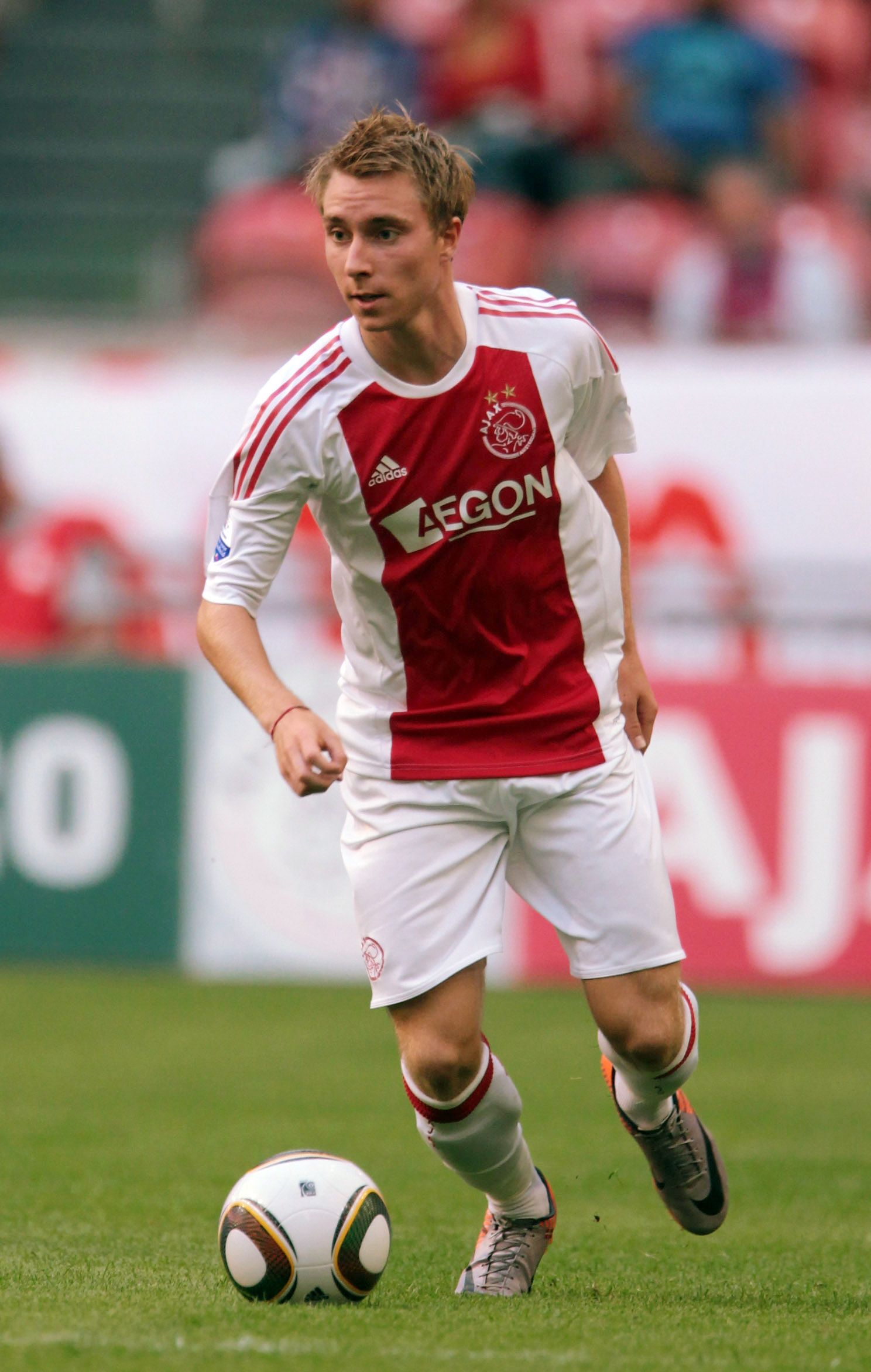 AMSTERDAM, NETHERLANDS - JULY 23:  Christian Eriksen of Ajax during a Pre-seson Friendly match between Chelsea and Ajax at Amsterdam Arena on July 23, 2010 in Amsterdam, Netherlands.  (Photo by Phil Cole/Getty Images)