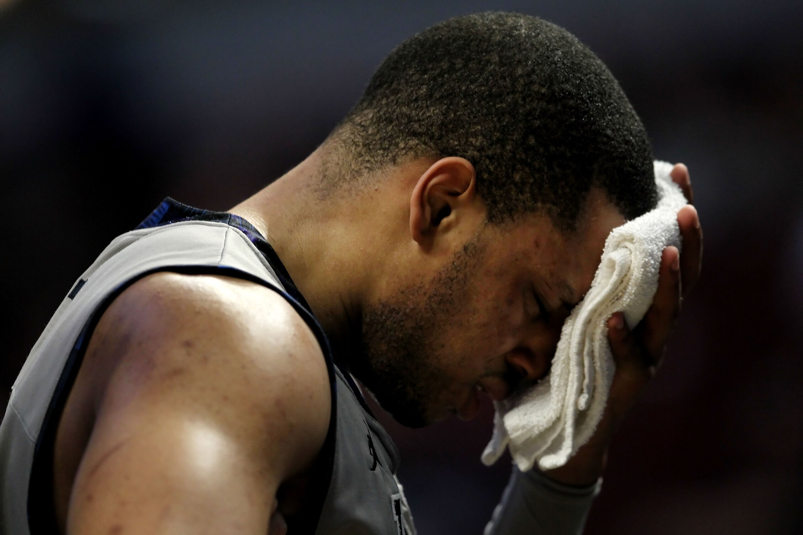 CHICAGO, IL - MARCH 18: Chris Wright #4 of the Georgetown Hoyas is injured in the second half against the Virginia Commonwealth Rams during the second round of the 2011 NCAA men's basketball tournament at the United Center on March 18, 2011 in Chicago, I CHICAGO, IL - MARCH 18: Chris Wright #4 of the Georgetown Hoyas is injured in the second half against the Virginia Commonwealth Rams during the second round of the 2011 NCAA men's basketball tournament at the United Center on March 18, 2011 in Chicago, I