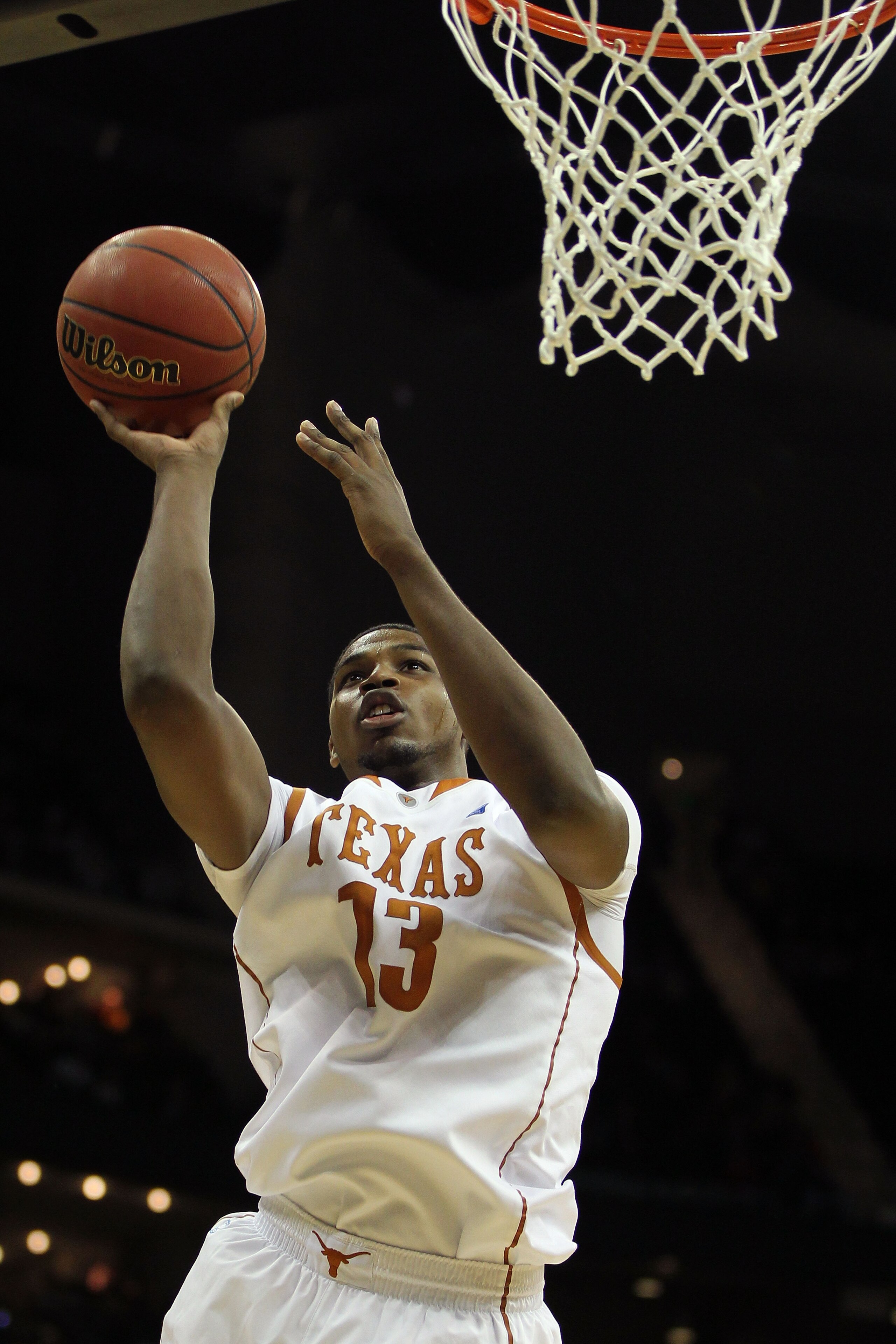 KANSAS CITY, MO - MARCH 10:  Tristan Thompson #13 of the Texas Longhorns goes up for a shot against the Oklahoma Sooners during their quarterfinal game in the 2011 Phillips 66 Big 12 Men's Basketball Tournament at Sprint Center on March 10, 2011 in Kansas
