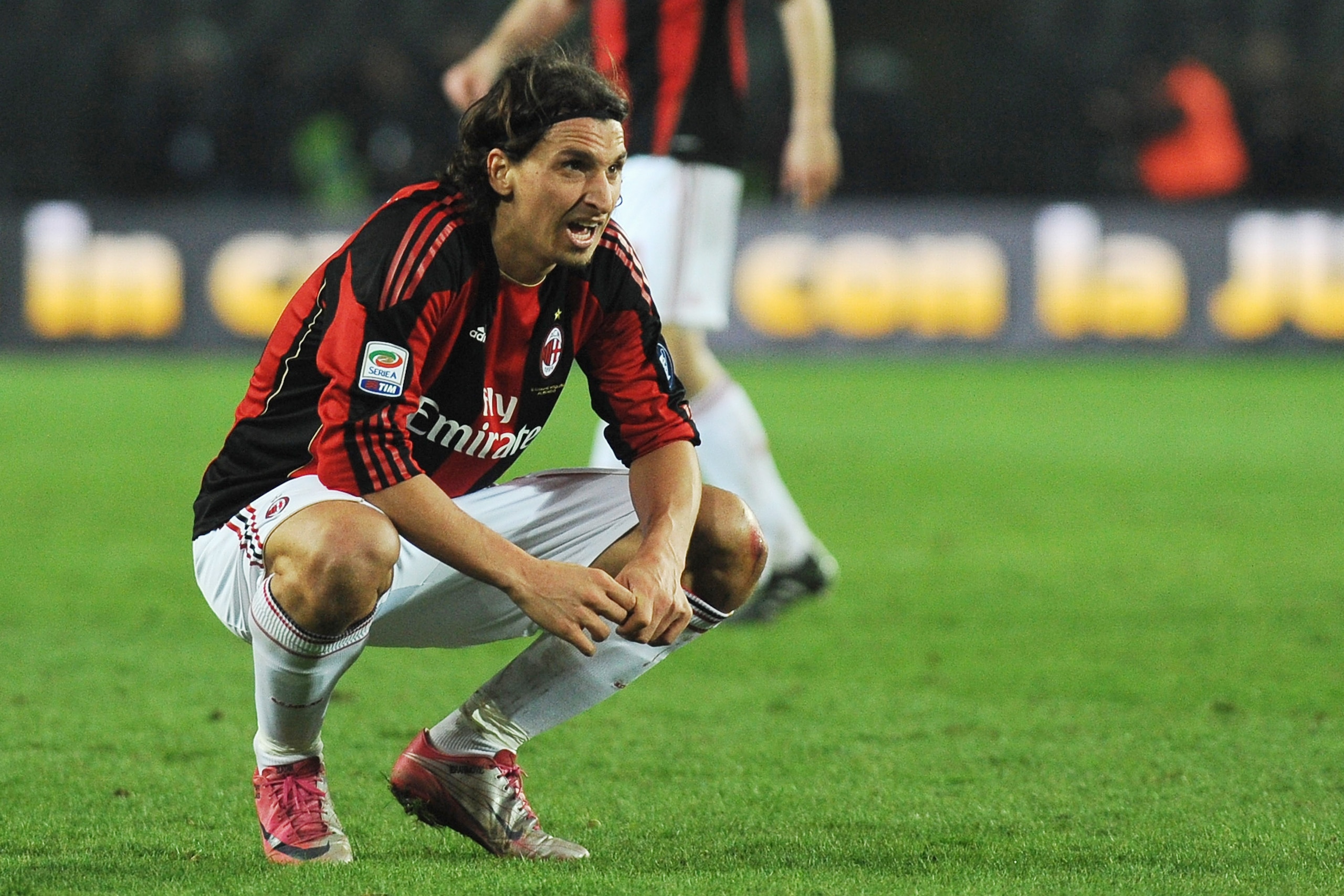 TURIN, ITALY - MARCH 05:  Zlatan Ibrahimovic of AC Milan looks on during the Serie A match between Juventus FC and AC Milan at Olimpico Stadium on March 5, 2011 in Turin, Italy.  (Photo by Valerio Pennicino/Getty Images)