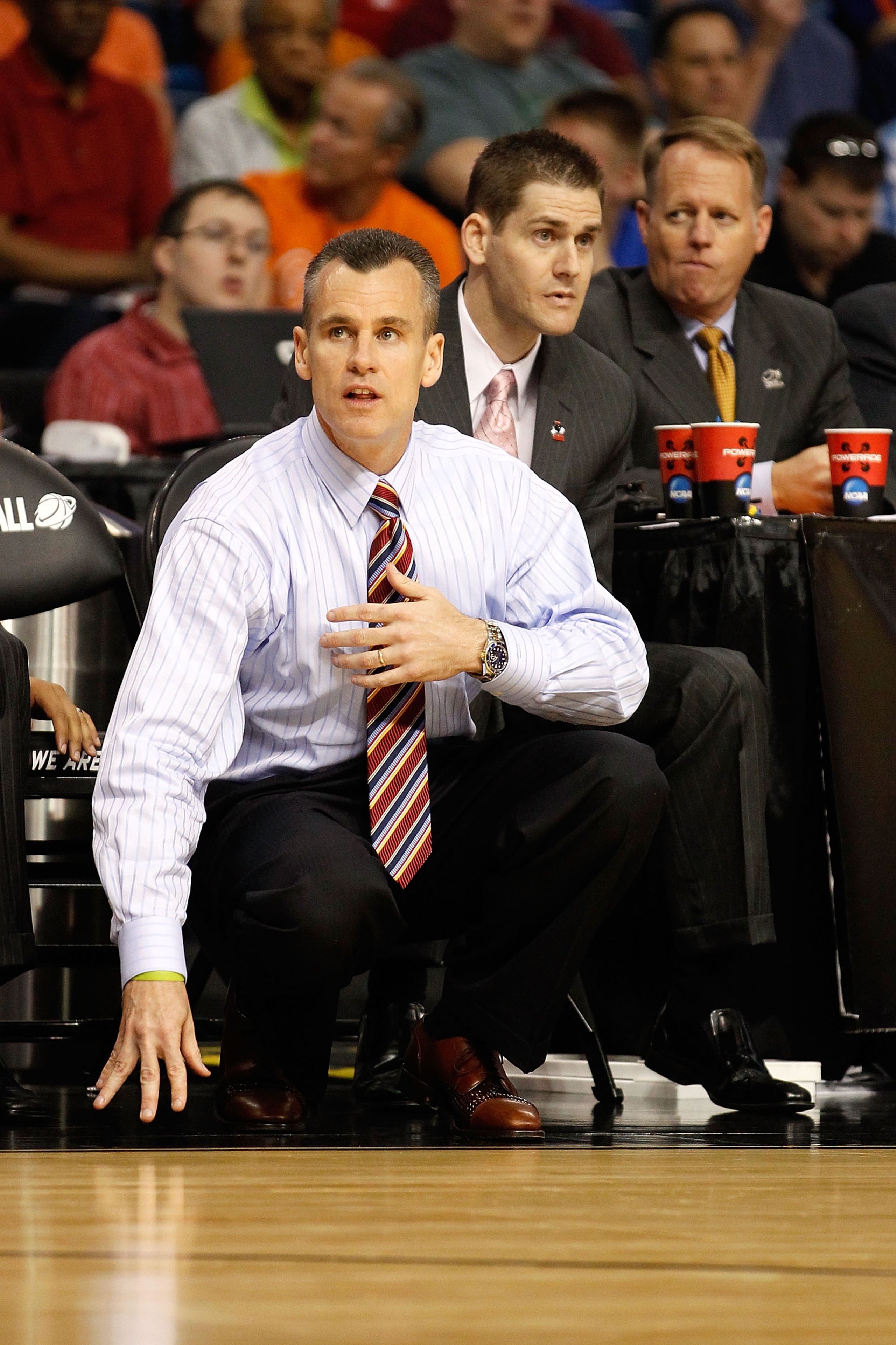TAMPA, FL - MARCH 19:  Head coach Billy Donovan of the Florida Gators looks on against the UCLA Bruins during the third round of the 2011 NCAA men's basketball tournament at St. Pete Times Forum on March 19, 2011 in Tampa, Florida.  (Photo by J. Meric/Get