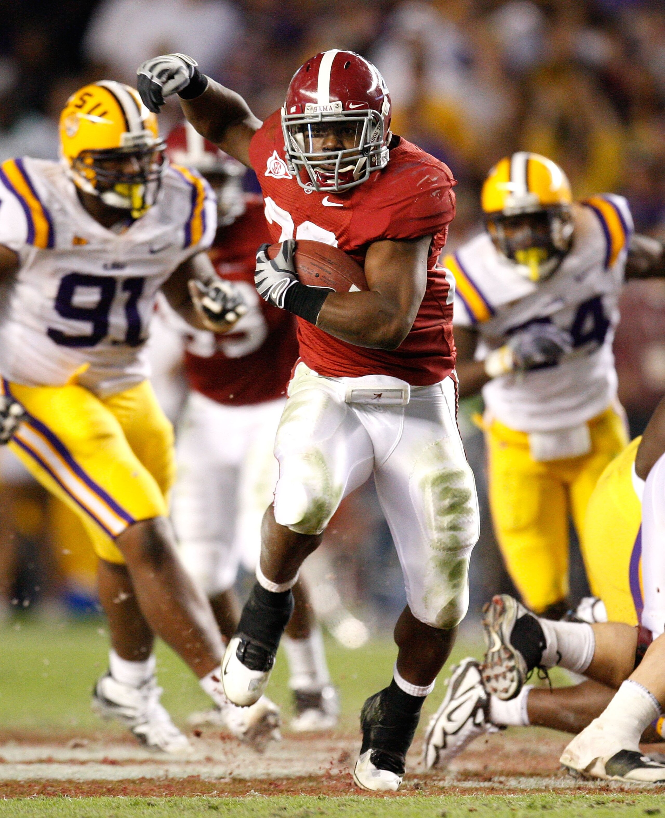 TUSCALOOSA, AL - NOVEMBER 07: Mark Ingram #22 of the Alabama Crimson Tide against the Louisiana State University Tigers at Bryant-Denny Stadium on November 7, 2009 in Tuscaloosa, Alabama. (Photo by Kevin C. Cox/Getty Images) TUSCALOOSA, AL - NOVEMBER 07: Mark Ingram #22 of the Alabama Crimson Tide against the Louisiana State University Tigers at Bryant-Denny Stadium on November 7, 2009 in Tuscaloosa, Alabama. (Photo by Kevin C. Cox/Getty Images)