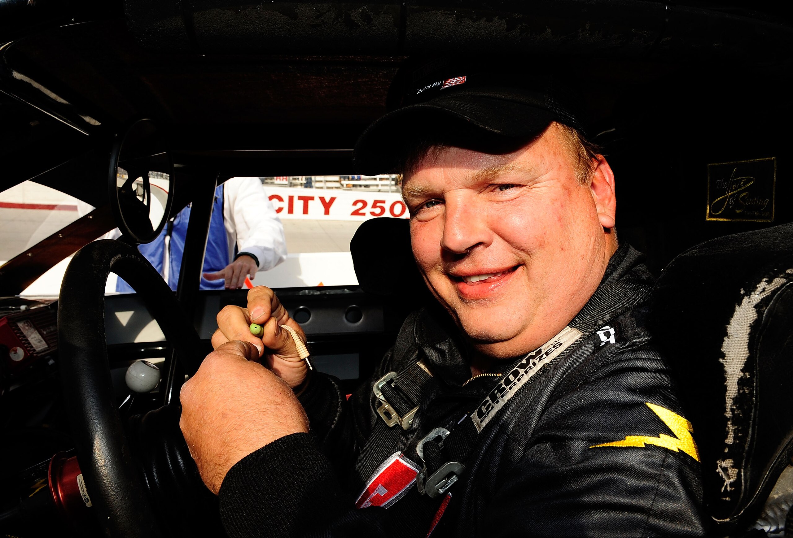 BRISTOL, TN - MARCH 21:  Jimmy Spencer prepares to drive during the NASCAR Legends UARA Race at Bristol Motor Speedway on March 21, 2009 in Bristol, Tennessee.  (Photo by Rusty Jarrett/Getty Images for NASCAR)