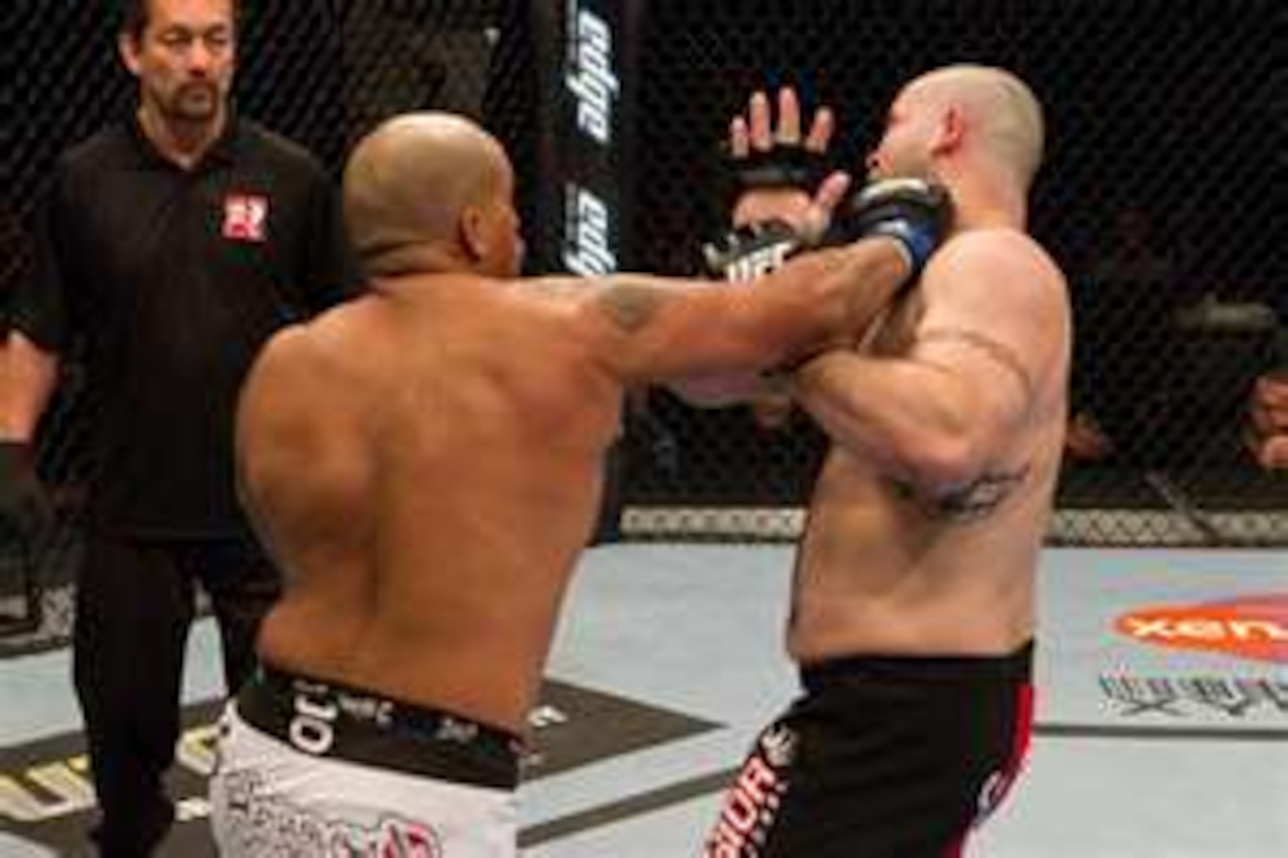 Joey Beltran landing a solid right hand