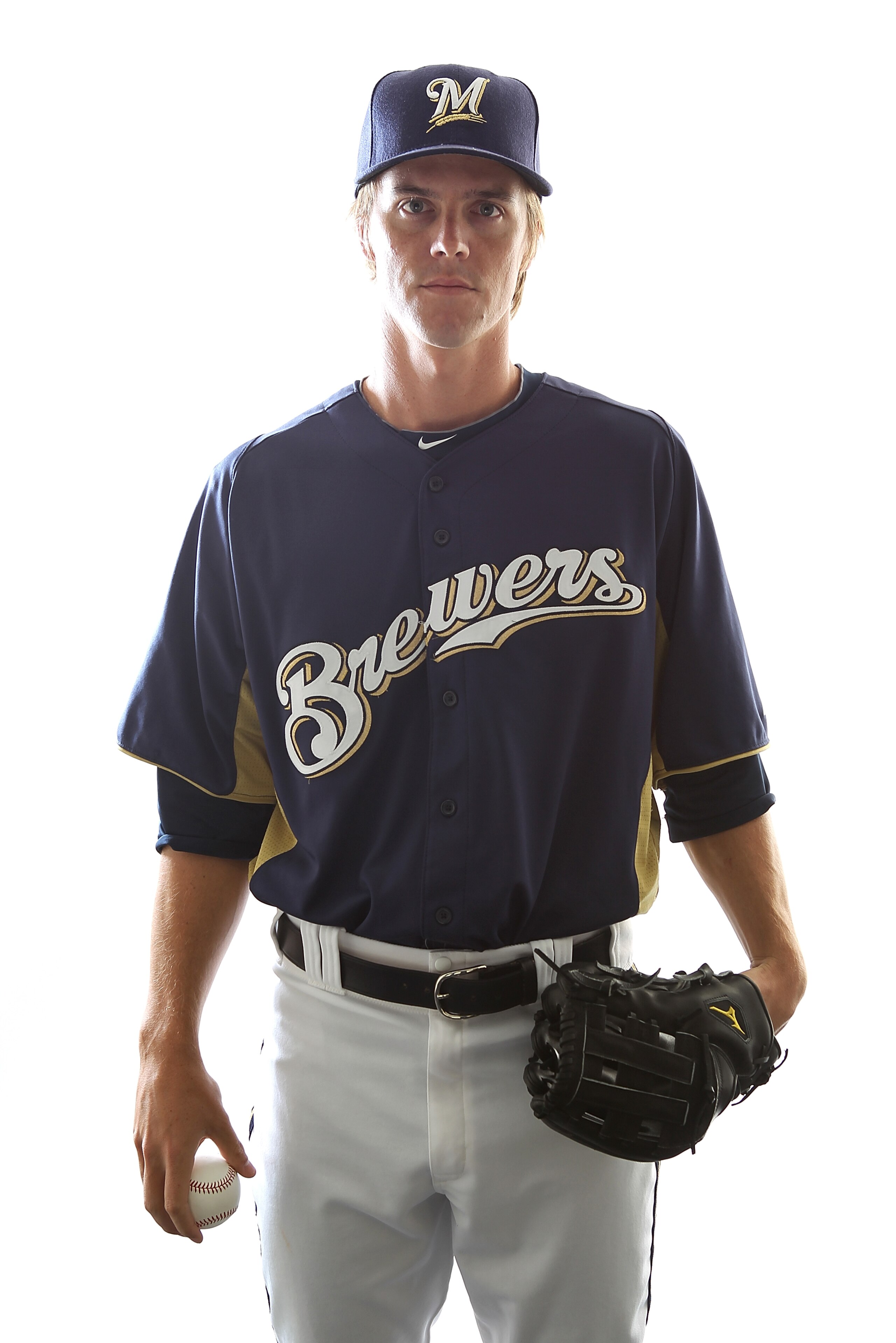 MARYVALE, AZ - FEBRUARY 24:  Zack Greinke #13 of the Milwaukee Brewers poses for a portrait during Spring Training Media Day on February 24, 2011 at Maryvale Stadium in Maryvale, Arizona.  (Photo by Jonathan Ferrey/Getty Images)