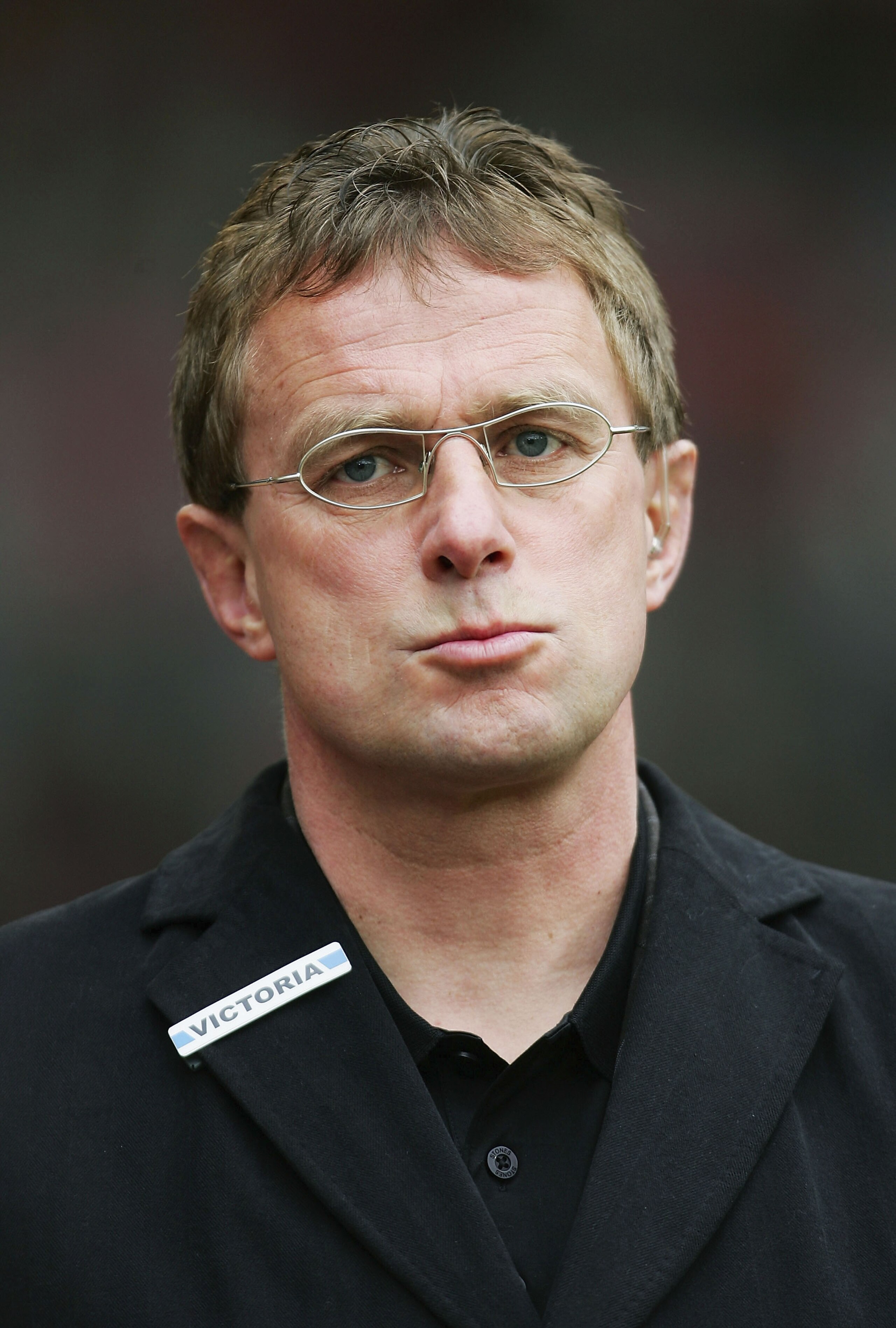 STUTTGART, GERMANY - APRIL 13: Ralf Ragnick, Schalke coach, is seen before The Bundesliga Match between Vfb Stuttgart and FC Schalke 04, at The Gottlieb Daimler Stadium on April 9, 2005 in Stuttgart, Germany.  (Photo by Stuart Franklin/Getty Images)