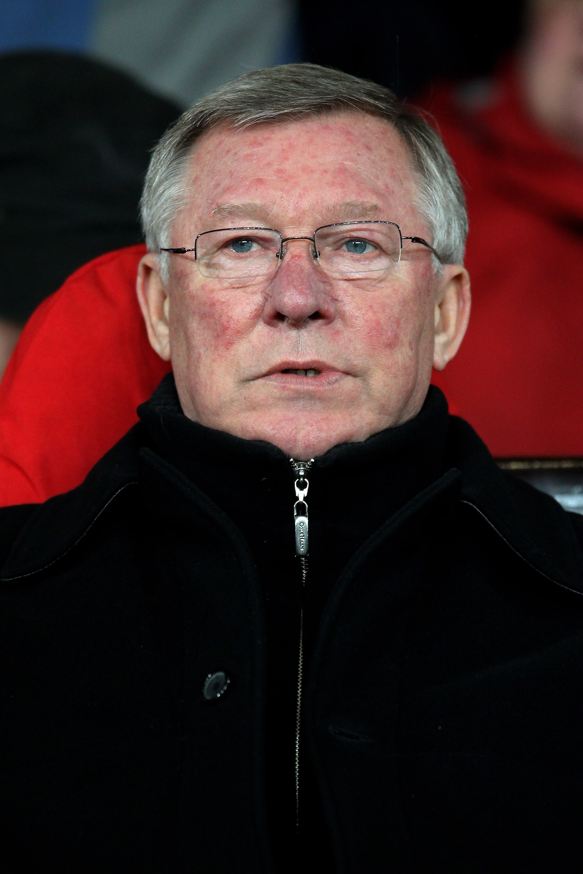 MANCHESTER, ENGLAND - MARCH 15:  Sir Alex Ferguson manager of United during the UEFA Champions League round of 16 second leg match between Manchester United and Marseille at Old Trafford on March 15, 2011 in Manchester, England.  (Photo by Alex Livesey/Ge