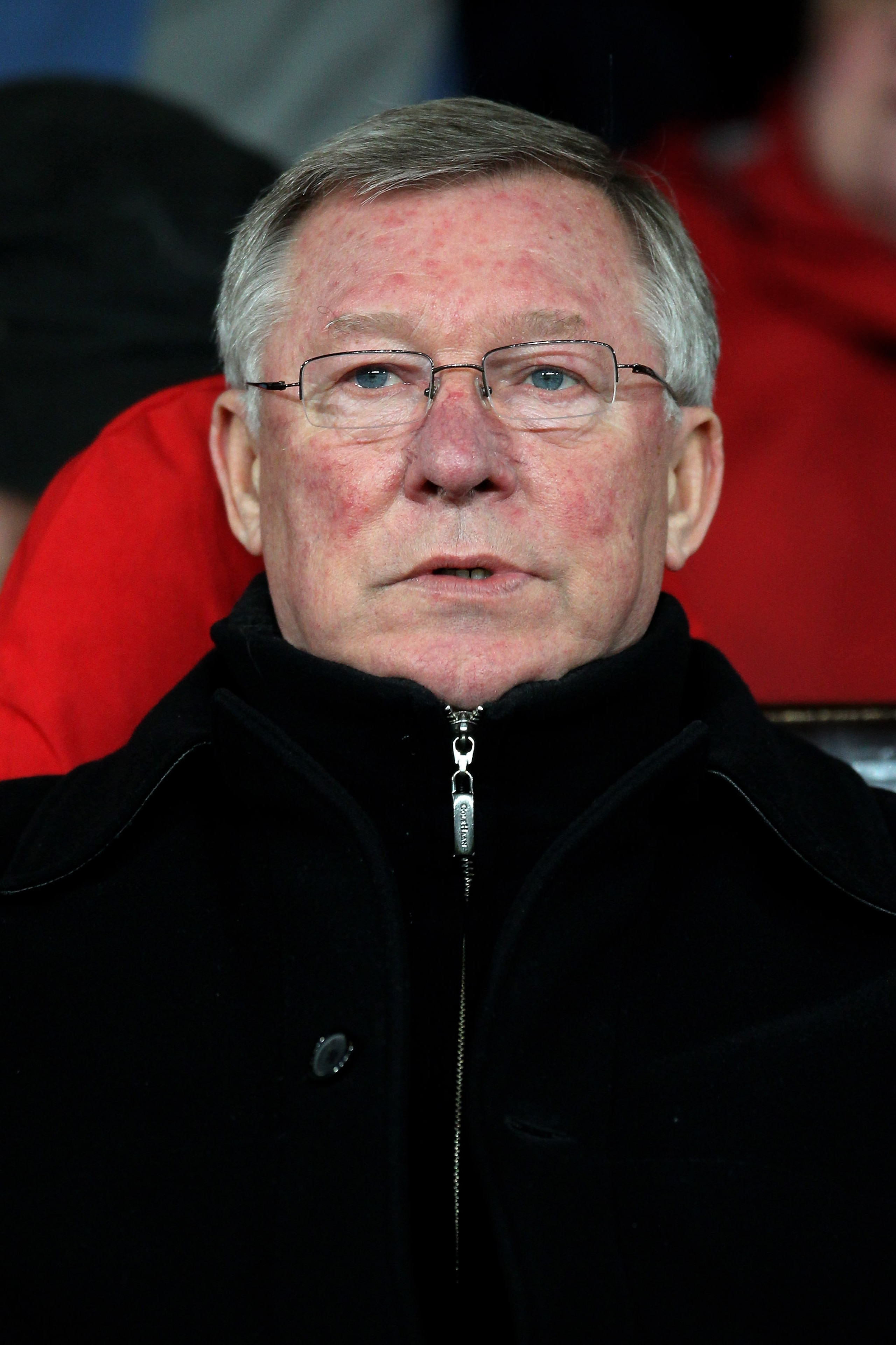 MANCHESTER, ENGLAND - MARCH 15:  Sir Alex Ferguson manager of United during the UEFA Champions League round of 16 second leg match between Manchester United and Marseille at Old Trafford on March 15, 2011 in Manchester, England.  (Photo by Alex Livesey/Ge