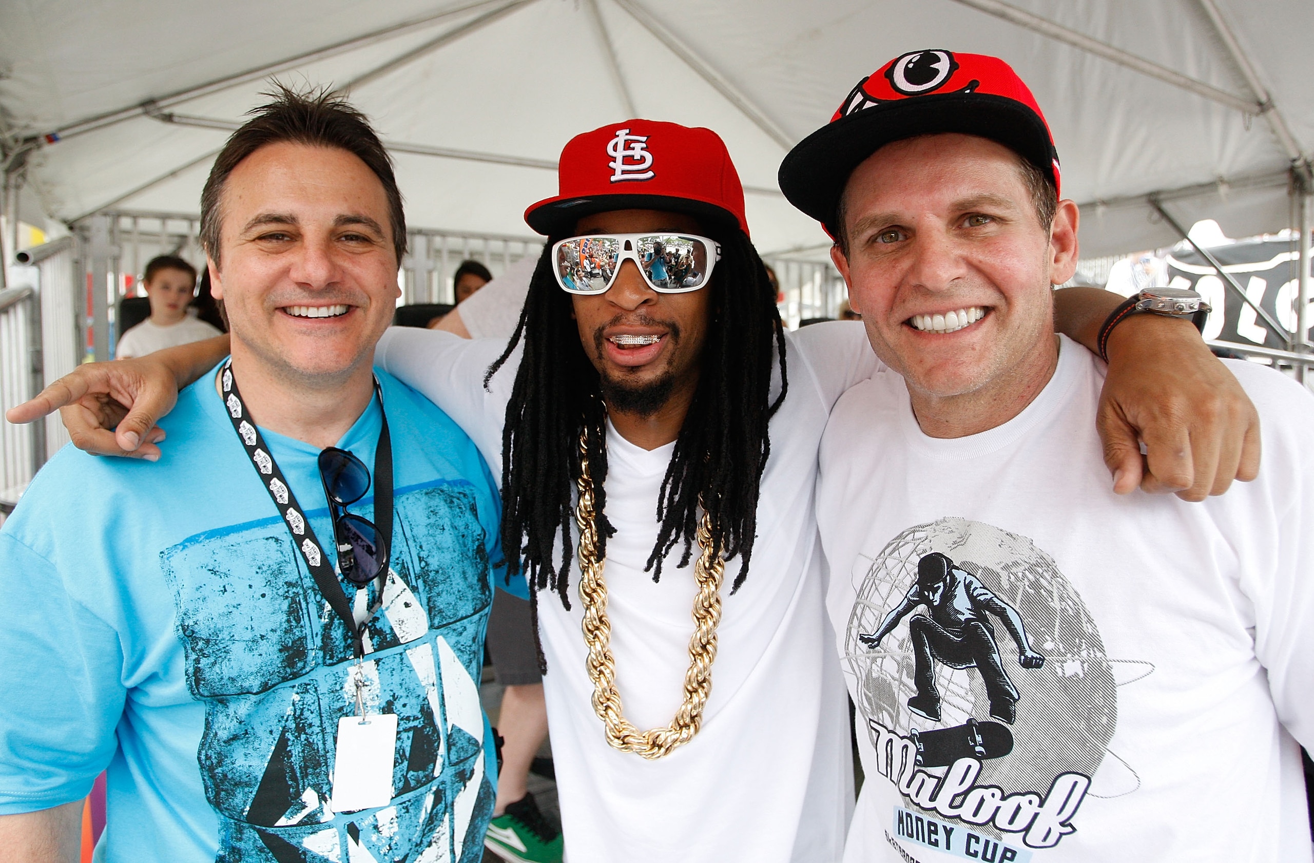 NEW YORK - JUNE 06: Rapper Lil Jon (center) poses for a portrait with Gavin Maloof (L) and Joe Maloof (R) at the Maloof Money Cup on June 6, 2010 at Flushing Meadows Corona Park in the Flushing neighborhood of the Queens borough of New York City. (Photo NEW YORK - JUNE 06: Rapper Lil Jon (center) poses for a portrait with Gavin Maloof (L) and Joe Maloof (R) at the Maloof Money Cup on June 6, 2010 at Flushing Meadows Corona Park in the Flushing neighborhood of the Queens borough of New York City. (Photo