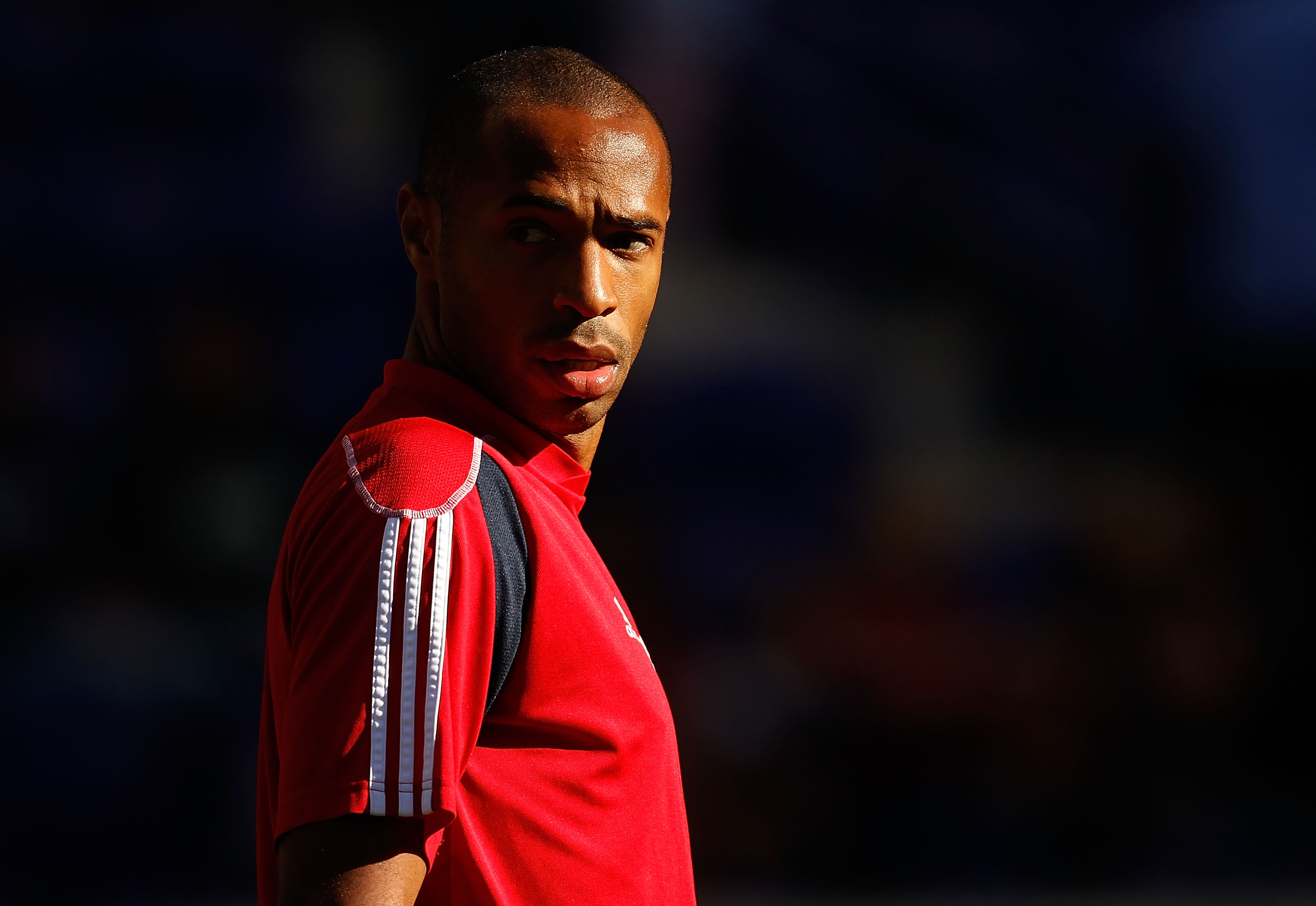 HARRISON, NJ - OCTOBER 09:  Thierry Henry #14 of the New York Red Bulls looks on against Real Salt Lake on October 9, 2010 at Red Bull Arena in Harrison, New Jersey. Red Bulls tied Real Salt Lake 0-0.  (Photo by Mike Stobe/Getty Images for New York Red Bu