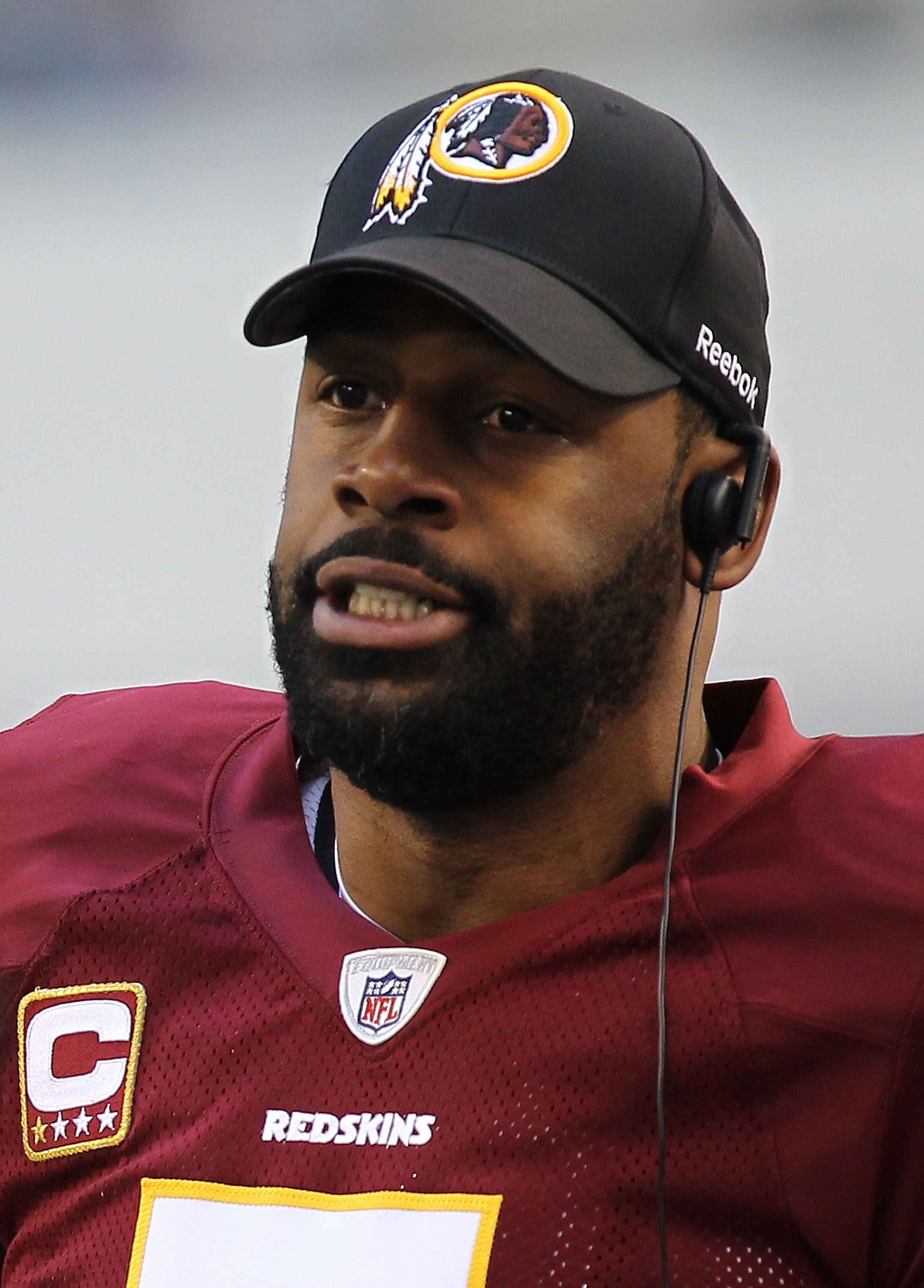 ARLINGTON, TX - DECEMBER 19: Quarterback Donovan McNabb #5 of the Washington Redskins on the sidelines against play against the Dallas Cowboys at Cowboys Stadium on December 19, 2010 in Arlington, Texas. (Photo by Ronald Martinez/Getty Images) ARLINGTON, TX - DECEMBER 19: Quarterback Donovan McNabb #5 of the Washington Redskins on the sidelines against play against the Dallas Cowboys at Cowboys Stadium on December 19, 2010 in Arlington, Texas. (Photo by Ronald Martinez/Getty Images)
