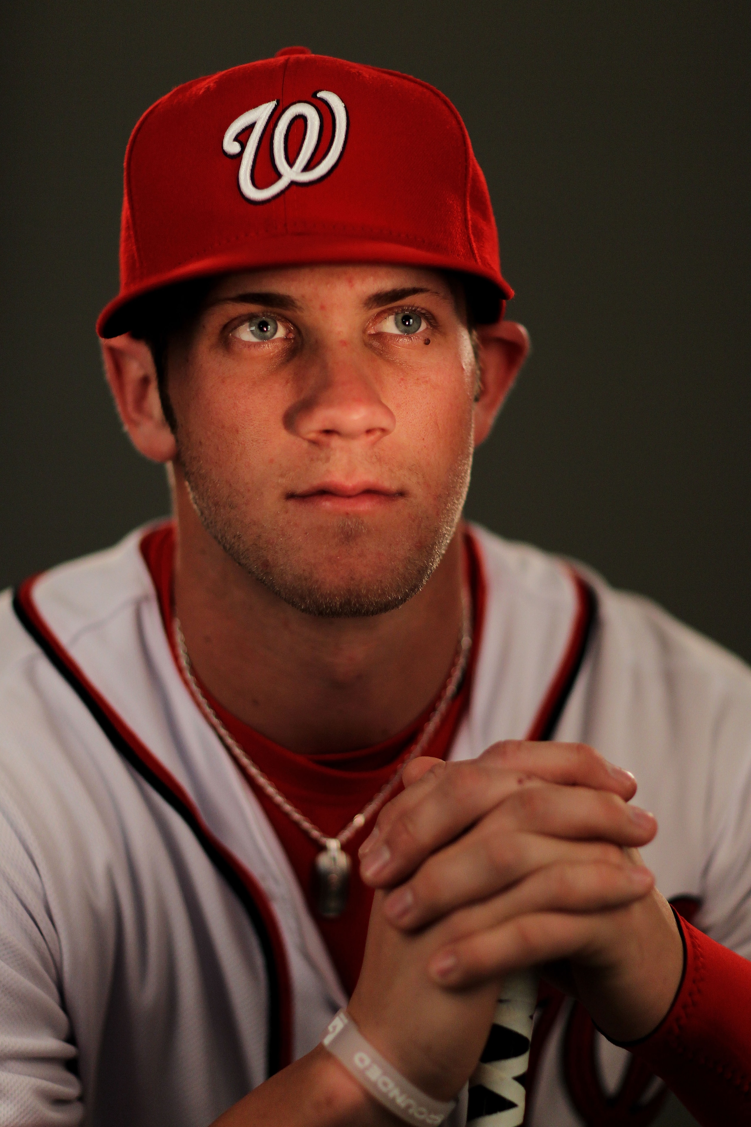 VIERA, FL - FEBRUARY 25: Bryce Harper #34 of the Washington Nationals poses for a portrait during Spring Training Photo Day at Space Coast Stadium on February 25, 2011 in Viera, Florida. (Photo by Al Bello/Getty Images) VIERA, FL - FEBRUARY 25: Bryce Harper #34 of the Washington Nationals poses for a portrait during Spring Training Photo Day at Space Coast Stadium on February 25, 2011 in Viera, Florida. (Photo by Al Bello/Getty Images)