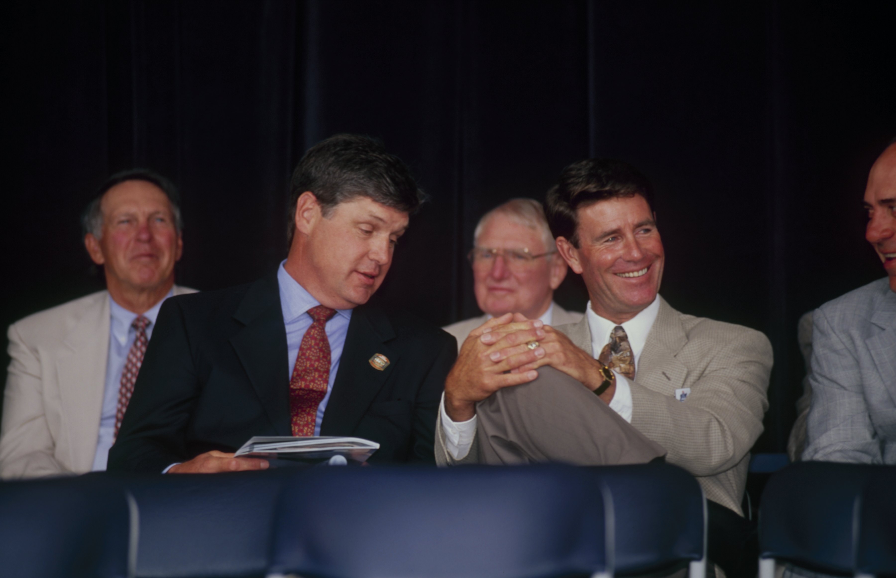 COOPERSTOWN, NY - AUGUST 3: (L) Tom Seaver and Jim Palmer attends the 1997 Hall of Fame Induction Ceremony at Clark Sports Center on August 3.1997 in Cooperstown, New York. ( Photo by: Tomasso Derosa/Getty Images)
