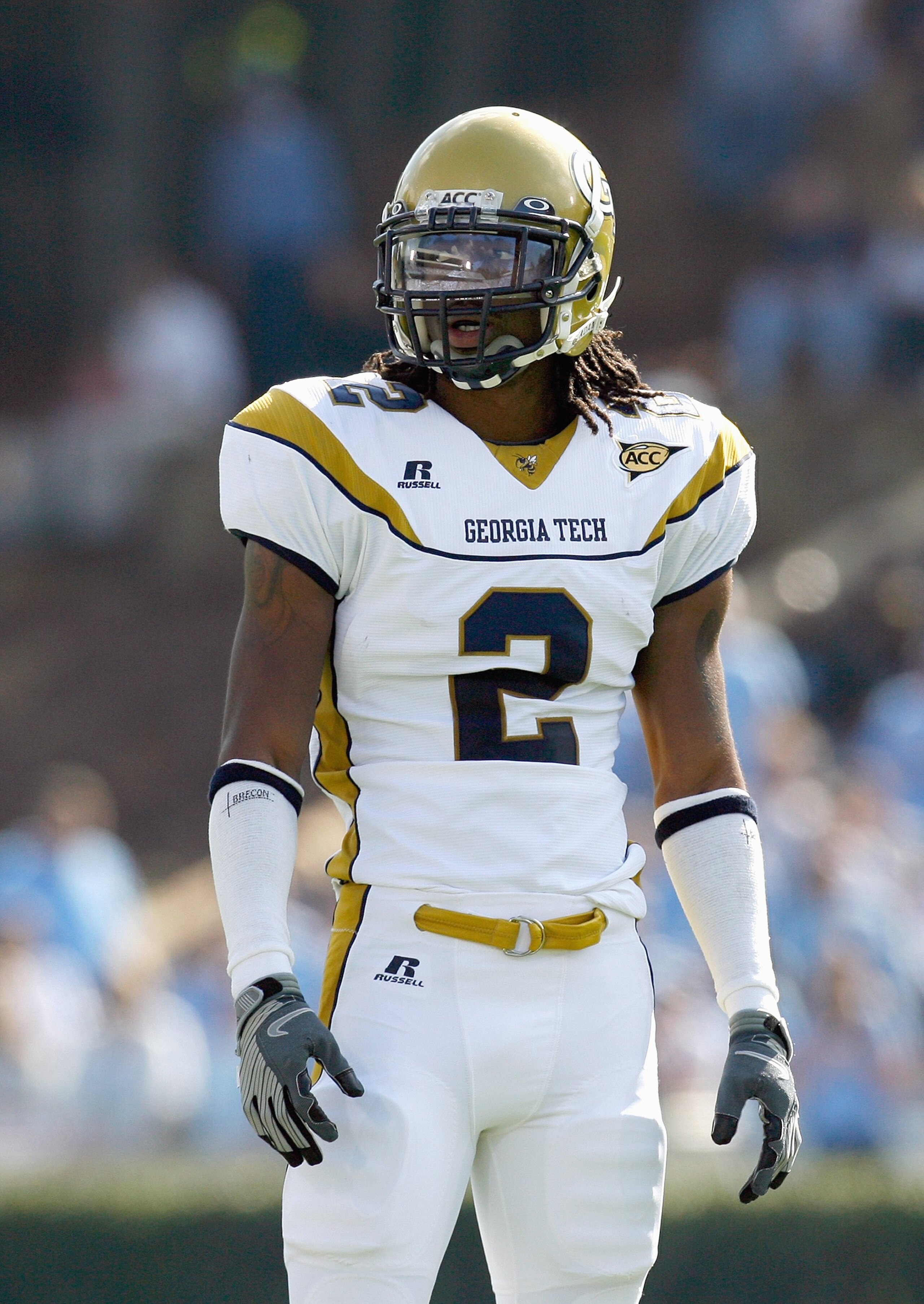 CHAPEL HILL, NC - NOVEMBER 08: Mario Butler #2 of the Georgia Tech Yellow Jackets looks on the field before the game against the North Carolina Tar Heels at Kenan Stadium on November 8, 2008 in Chapel Hill, North Carolina. (Photo by Kevin C. Cox/Getty I CHAPEL HILL, NC - NOVEMBER 08: Mario Butler #2 of the Georgia Tech Yellow Jackets looks on the field before the game against the North Carolina Tar Heels at Kenan Stadium on November 8, 2008 in Chapel Hill, North Carolina. (Photo by Kevin C. Cox/Getty I