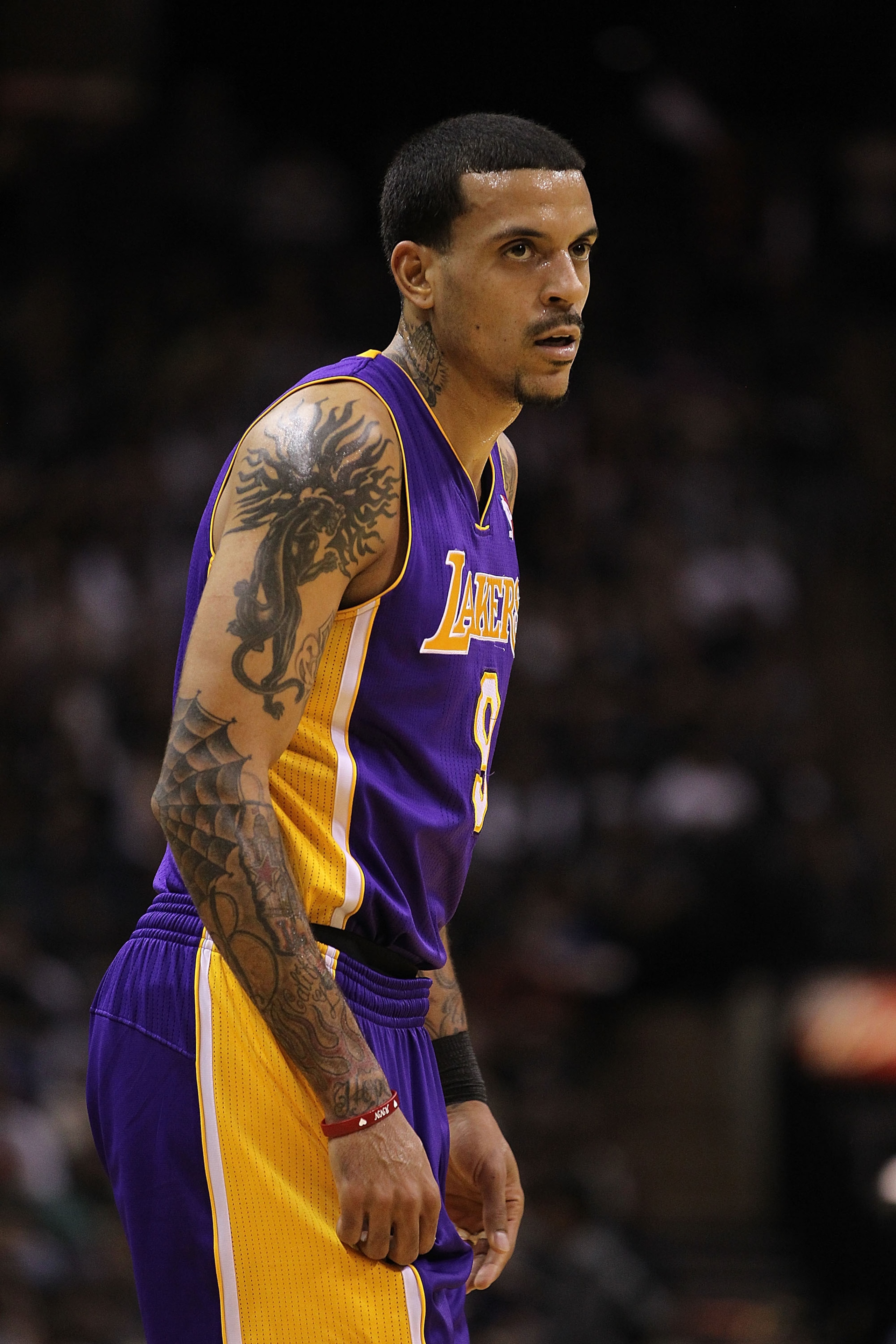 SAN ANTONIO, TX - DECEMBER 28:  Forward Matt Barnes #9 of the Los Angeles Lakers at AT&T Center on December 28, 2010 in San Antonio, Texas.  NOTE TO USER: User expressly acknowledges and agrees that, by downloading and/or using this photograph, user is co