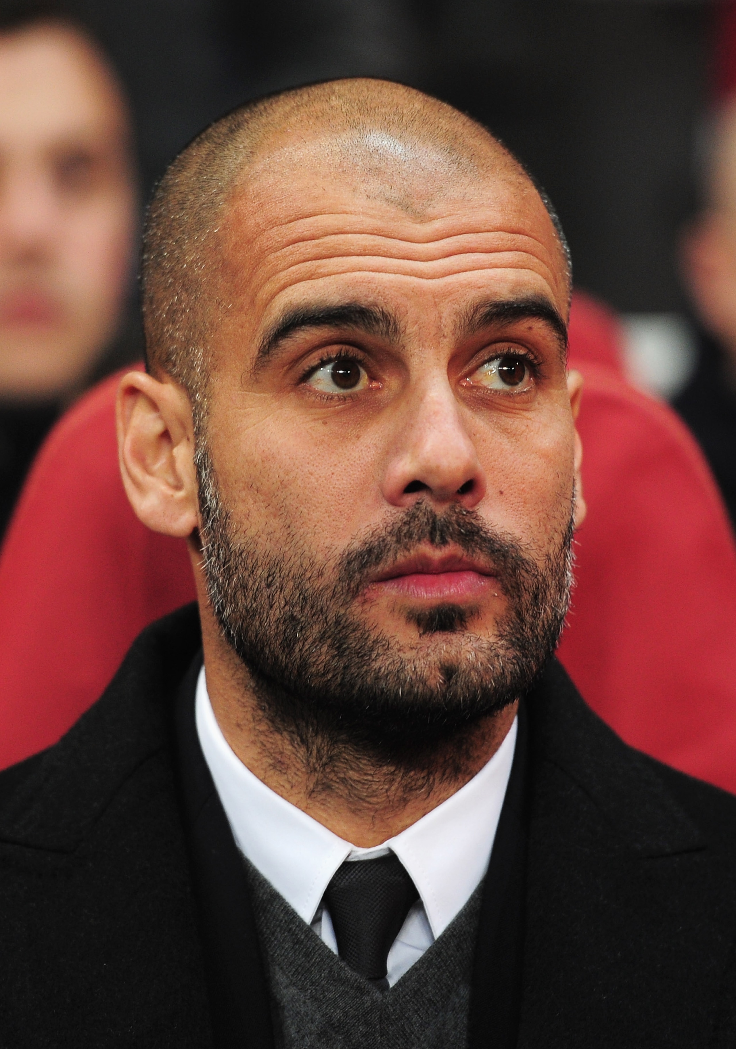 LONDON, ENGLAND - FEBRUARY 16:  Josep Guardiola, Coach of Barcelona watches during the UEFA Champions League round of 16 first leg match between Arsenal and Barcelona at the Emirates Stadium on February 16, 2011 in London, England.  (Photo by Shaun Botter
