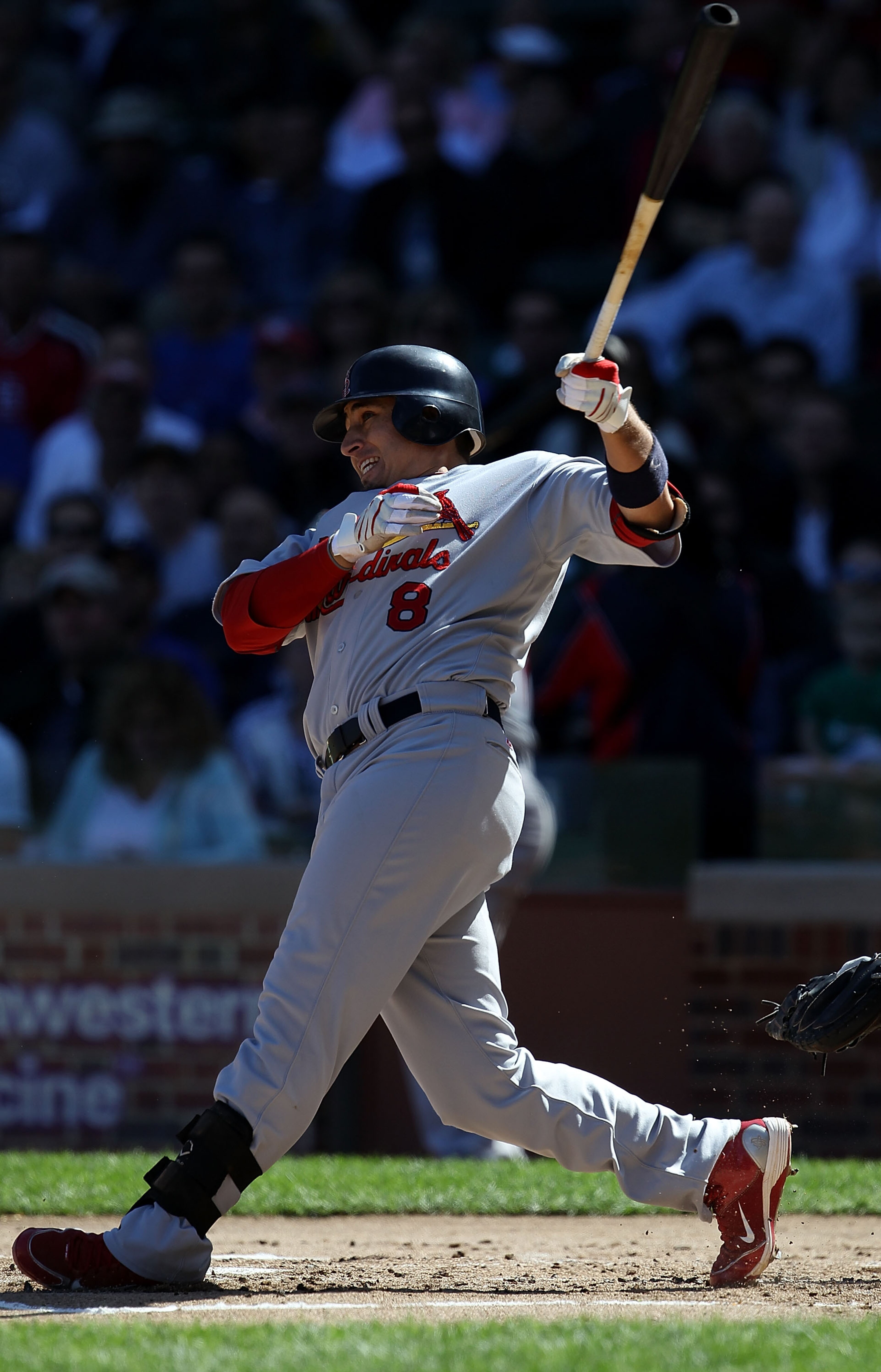 CHICAGO - SEPTEMBER 24: Allen Craig #8 of the St. Louis Cardinals hits a three-run home run in the 1st inning against the Chicago Cubs at Wrigley Field on September 24, 2010 in Chicago, Illinois. (Photo by Jonathan Daniel/Getty Images) CHICAGO - SEPTEMBER 24: Allen Craig #8 of the St. Louis Cardinals hits a three-run home run in the 1st inning against the Chicago Cubs at Wrigley Field on September 24, 2010 in Chicago, Illinois. (Photo by Jonathan Daniel/Getty Images)