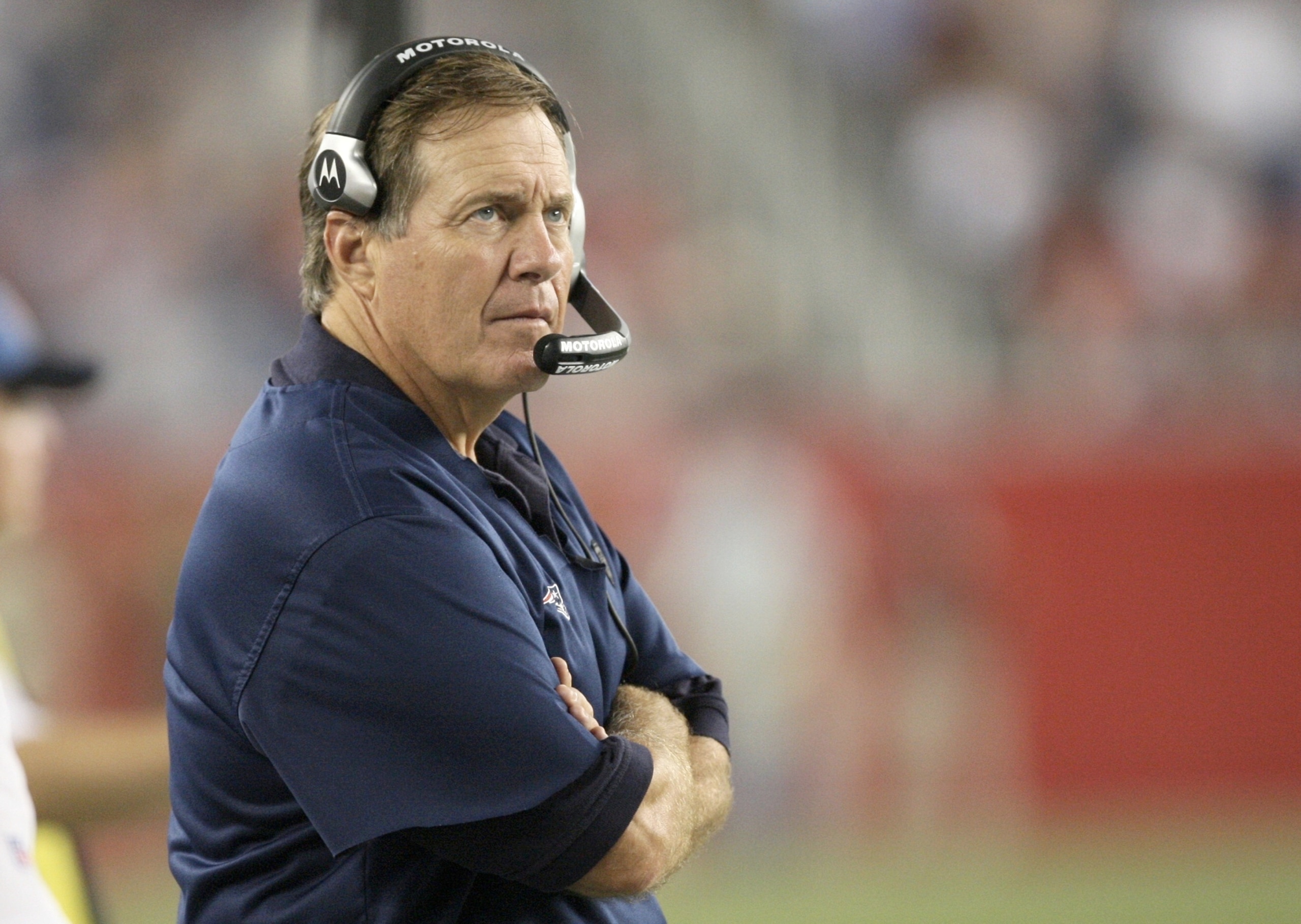FOXBORO, MA - AUGUST 20:  Head coach Bill Belichick of the New England Patriots looks on against the Cincinnati Bengals during their preseason game at Gillette Stadium on August 20, 2009 in Foxboro, Massachusetts.  (Photo by Jim Rogash/Getty Images)
