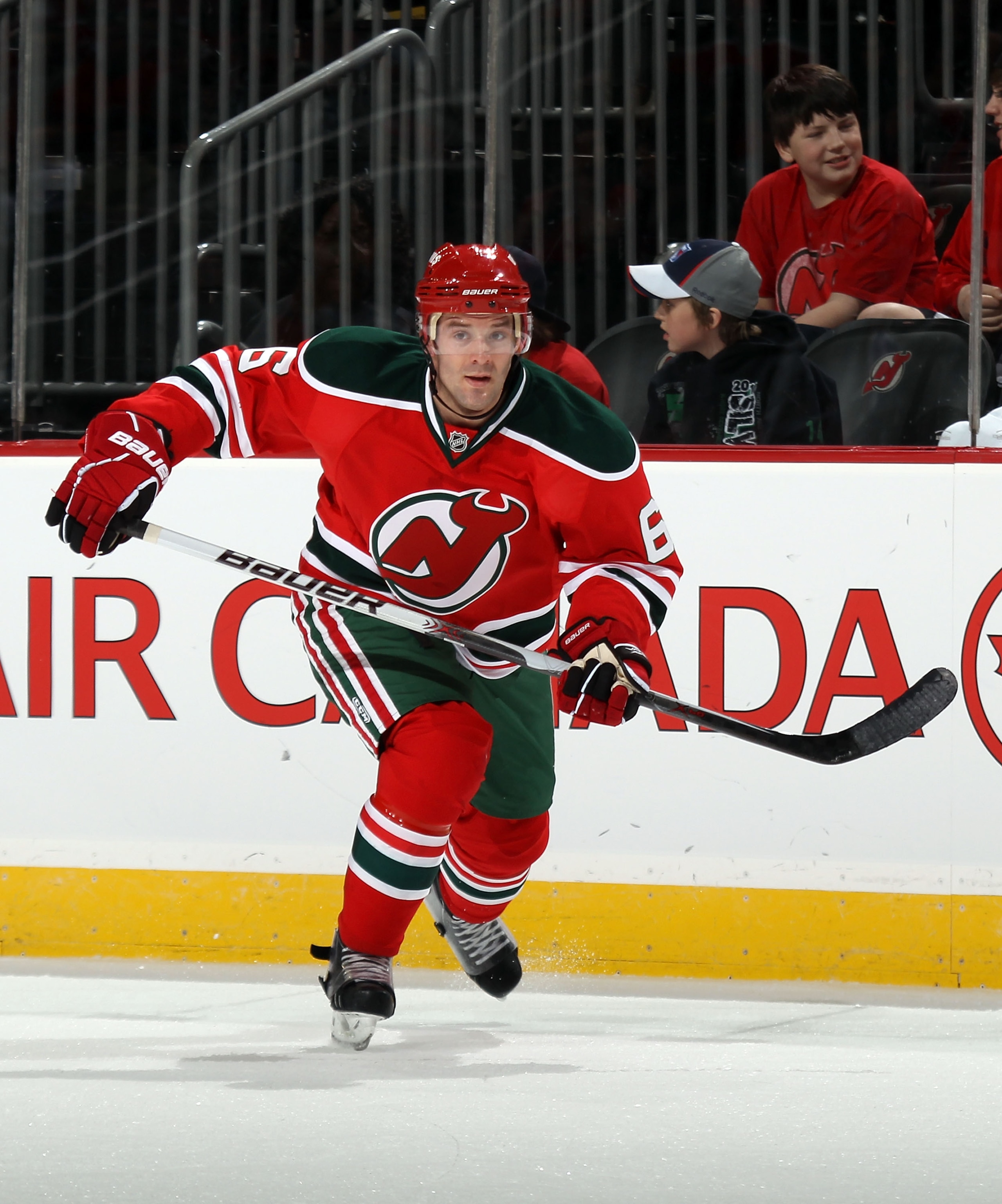 NEWARK, NJ - MARCH 18:  Andy Greene #6 of the New Jersey Devils skates against the Washington Capitals at the Prudential Center on March 18, 2011 in Newark, New Jersey. The Capitals shut out the Devils 3-0.  (Photo by Bruce Bennett/Getty Images)