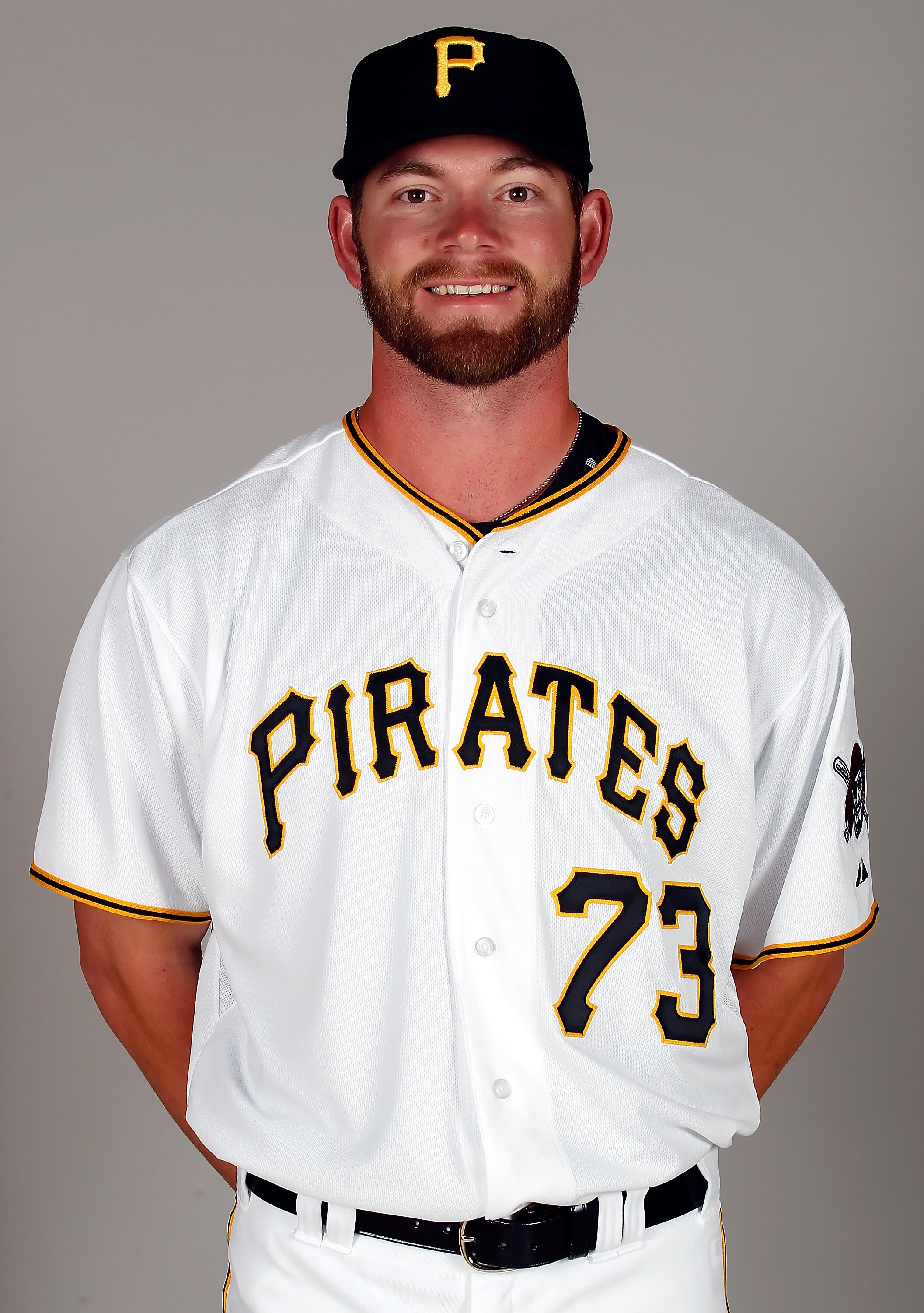 BRADENTON, FL - FEBRUARY 20:  Pitcher Rudy Owens #73 of the Pittsburgh Pirates poses for a photo during photo day at Pirate City on February 20, 2011 in Bradenton, Florida.  (Photo by J. Meric/Getty Images)
