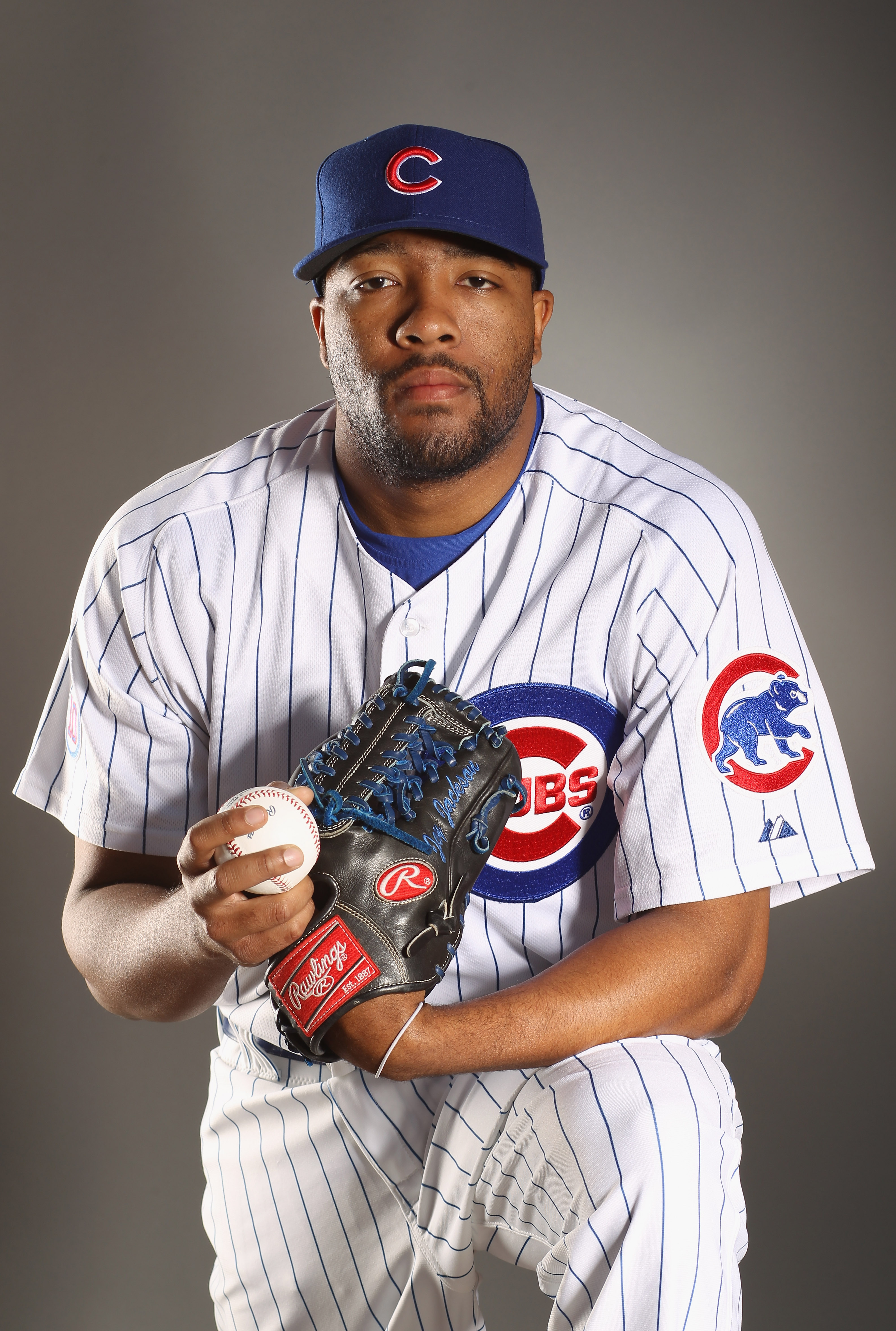 MESA, AZ - FEBRUARY 22:  Jay Jackson #65 of the Chicago Cubs poses for a portrait during media photo day at Finch Park on February 22, 2011 in Mesa, Arizona.  (Photo by Ezra Shaw/Getty Images)
