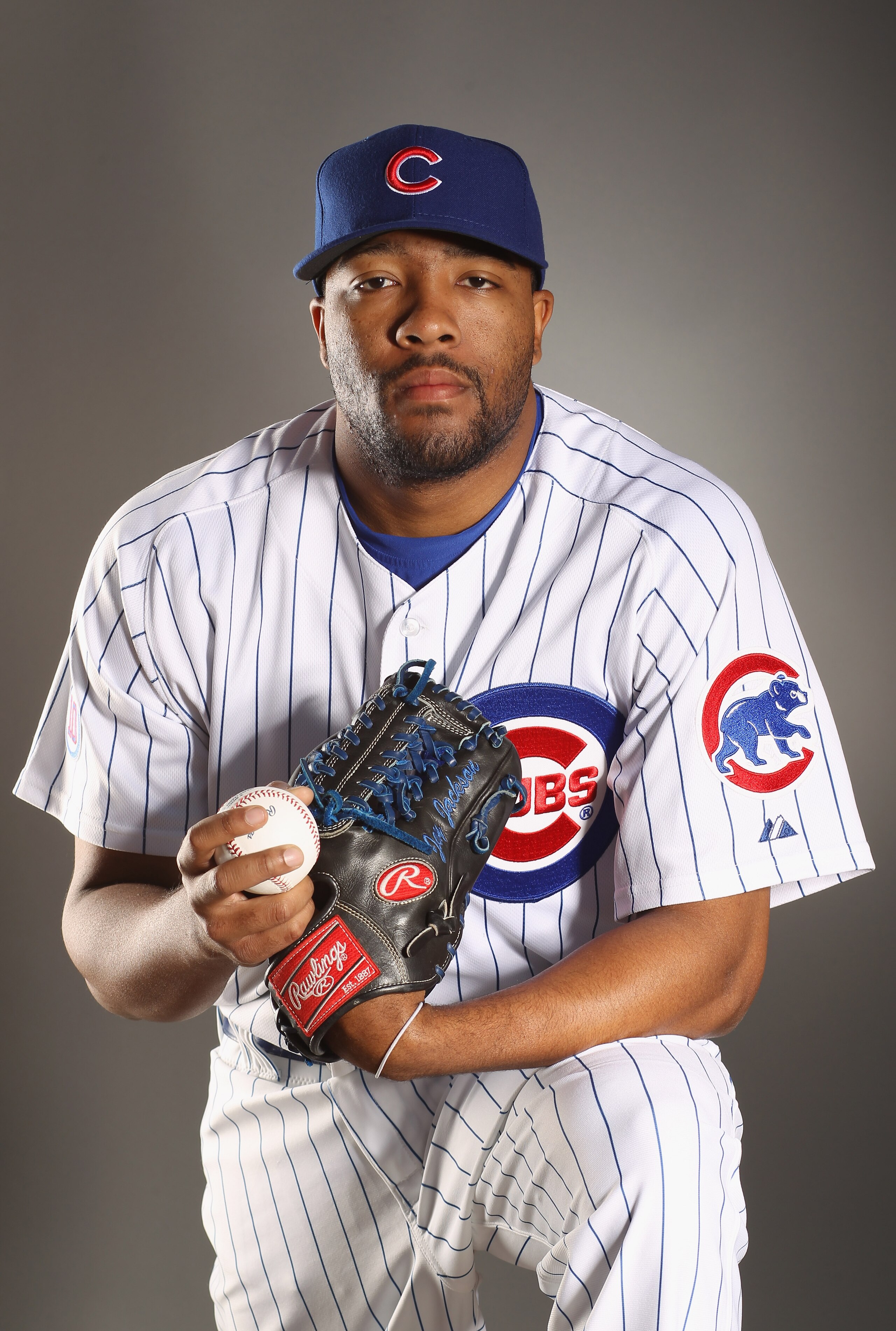 MESA, AZ - FEBRUARY 22:  Jay Jackson #65 of the Chicago Cubs poses for a portrait during media photo day at Finch Park on February 22, 2011 in Mesa, Arizona.  (Photo by Ezra Shaw/Getty Images)