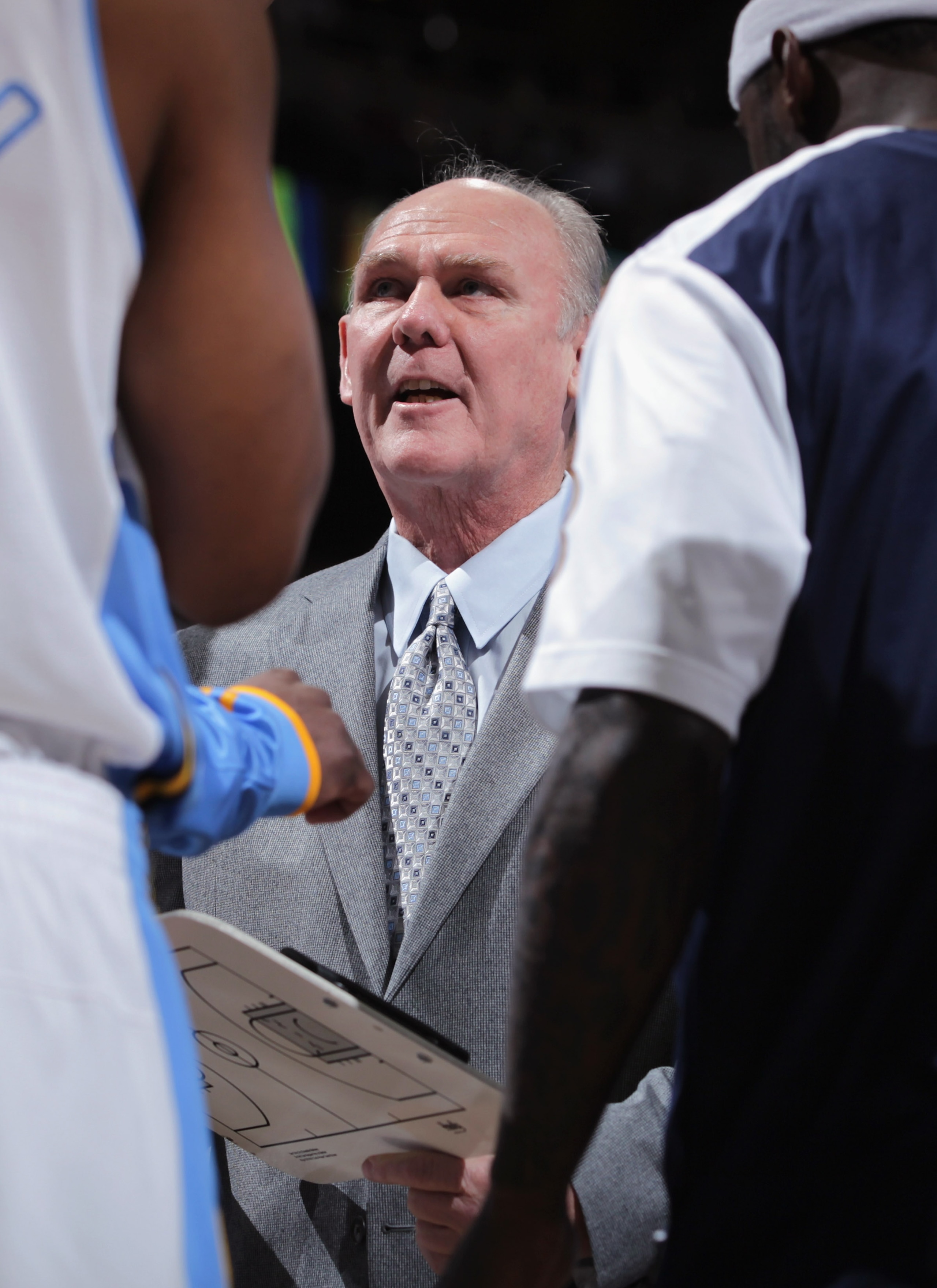 DENVER, CO - MARCH 02:  Head coach George Karl of the Denver Nuggets directs his team against the Charlotte Bobcats at the Pepsi Center on March 2, 2011 in Denver, Colorado. The Nuggets defeated the Bobcats 120-80. NOTE TO USER: User expressly acknowledge