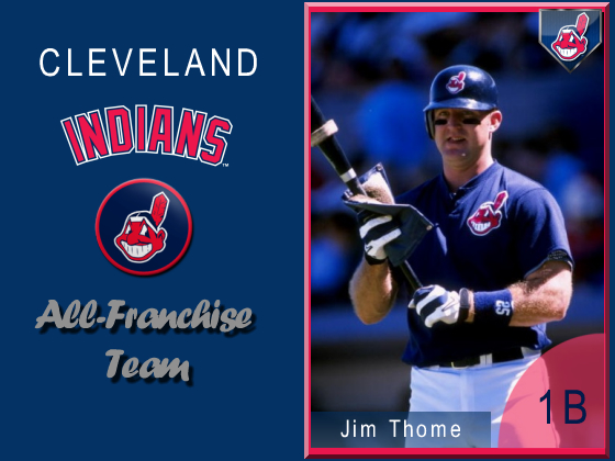 Jim Thome of the Cleveland Indians batting in 1995 in Cleveland