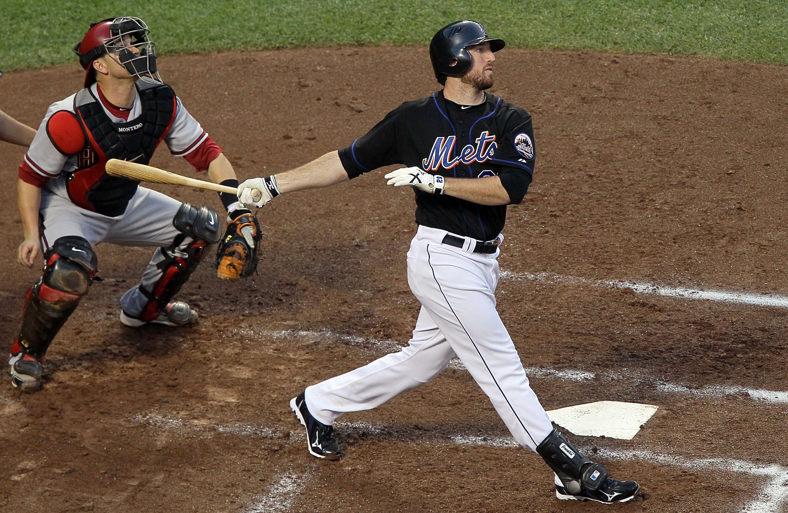NEW YORK - JULY 31:  Ike Davis #29 of the New York Mets bats against the Arizona Diamondbacks on July 31, 2010 at Citi Field in the Flushing neighborhood of the Queens borough of New York City.  (Photo by Jim McIsaac/Getty Images)