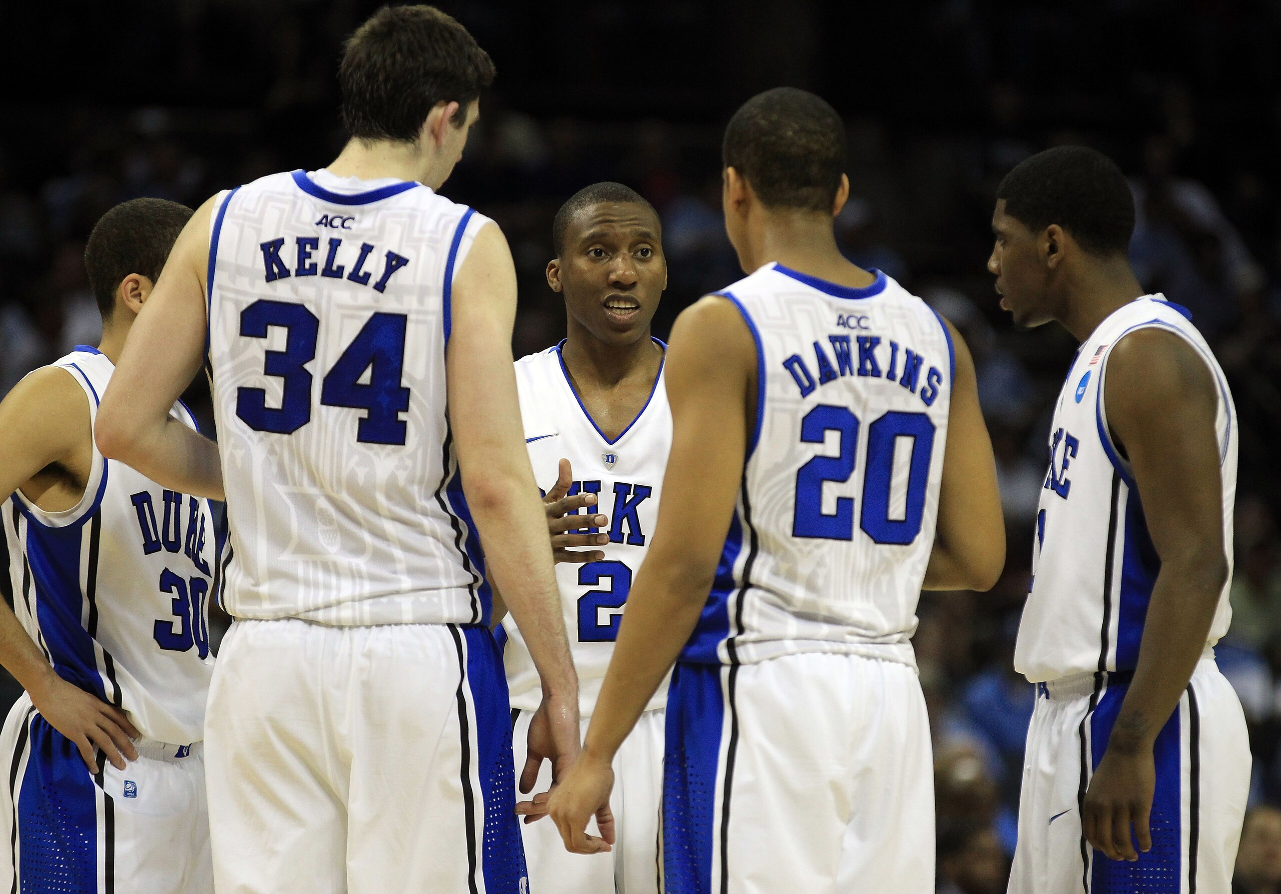 CHARLOTTE, NC - MARCH 20: Nolan Smith #2 of the Duke Blue Devils talks with his teammates in the second half while taking on the Michigan Wolverines during the third round of the 2011 NCAA men's basketball tournament at Time Warner Cable Arena on March 2 CHARLOTTE, NC - MARCH 20: Nolan Smith #2 of the Duke Blue Devils talks with his teammates in the second half while taking on the Michigan Wolverines during the third round of the 2011 NCAA men's basketball tournament at Time Warner Cable Arena on March 2