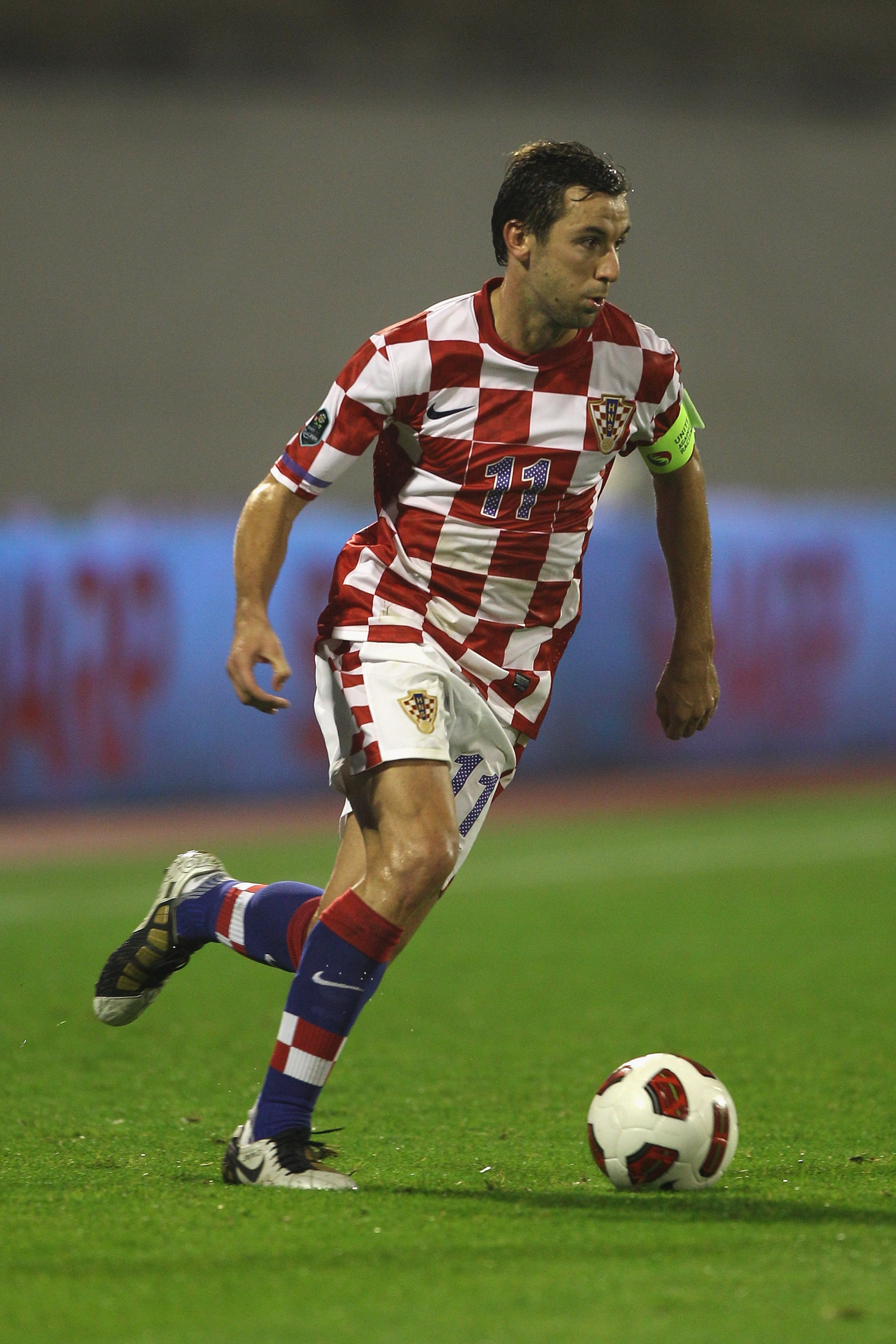 ZAGREB, CROATIA - SEPTEMBER 07:  Darijo Srna of Croatia during the EURO 2012 Qualifying Group F match between Croatia and Greece at the Stadion Maksimir on September 7, 2010 in Zagreb, Croatia.  (Photo by Michael Steele/Getty Images)