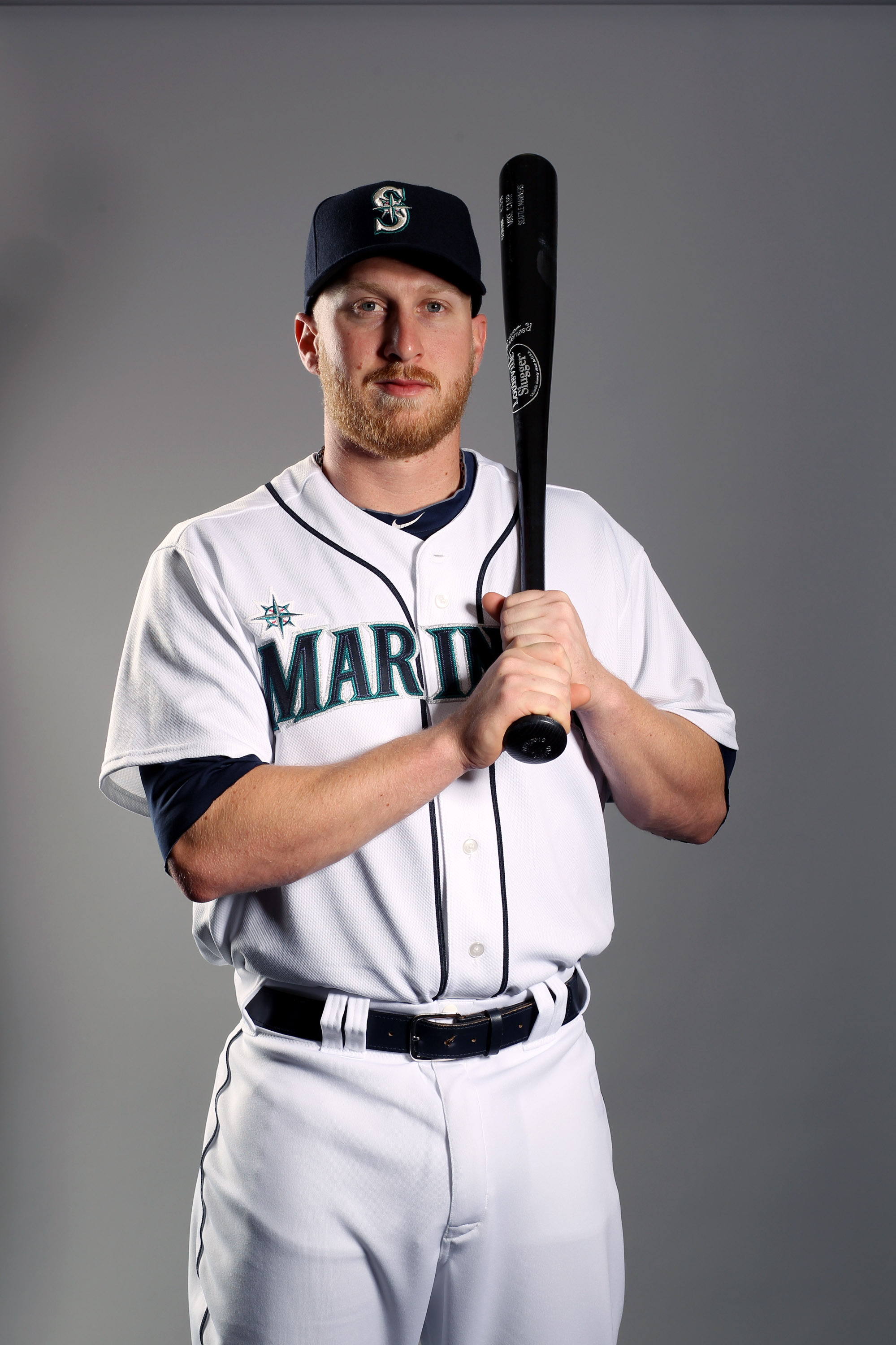 Outfielder Greg Halman of the Seattle Mariners at bat during a