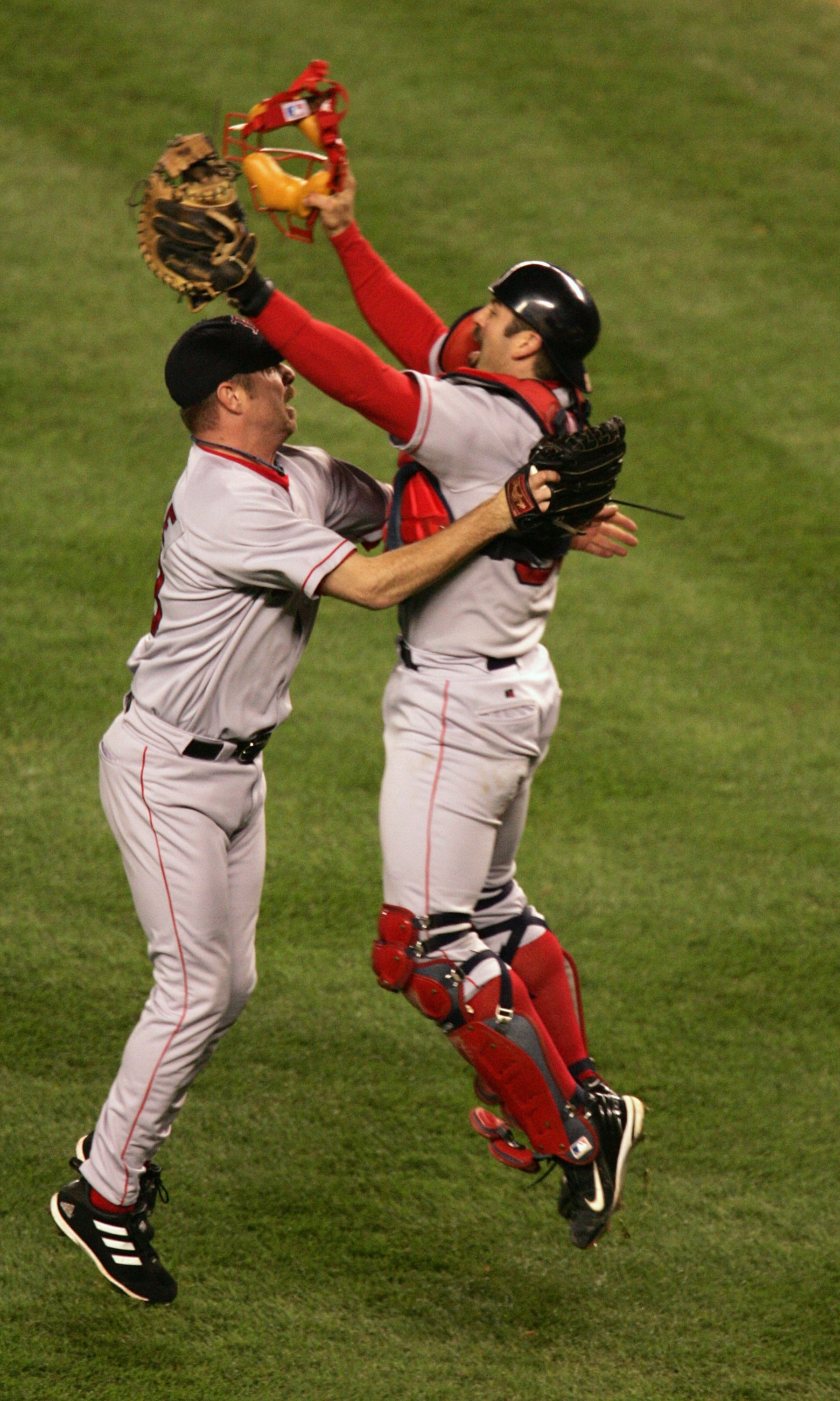 Philadelphia Phillies Dave Hollins, left, and Florida Marlins Gary