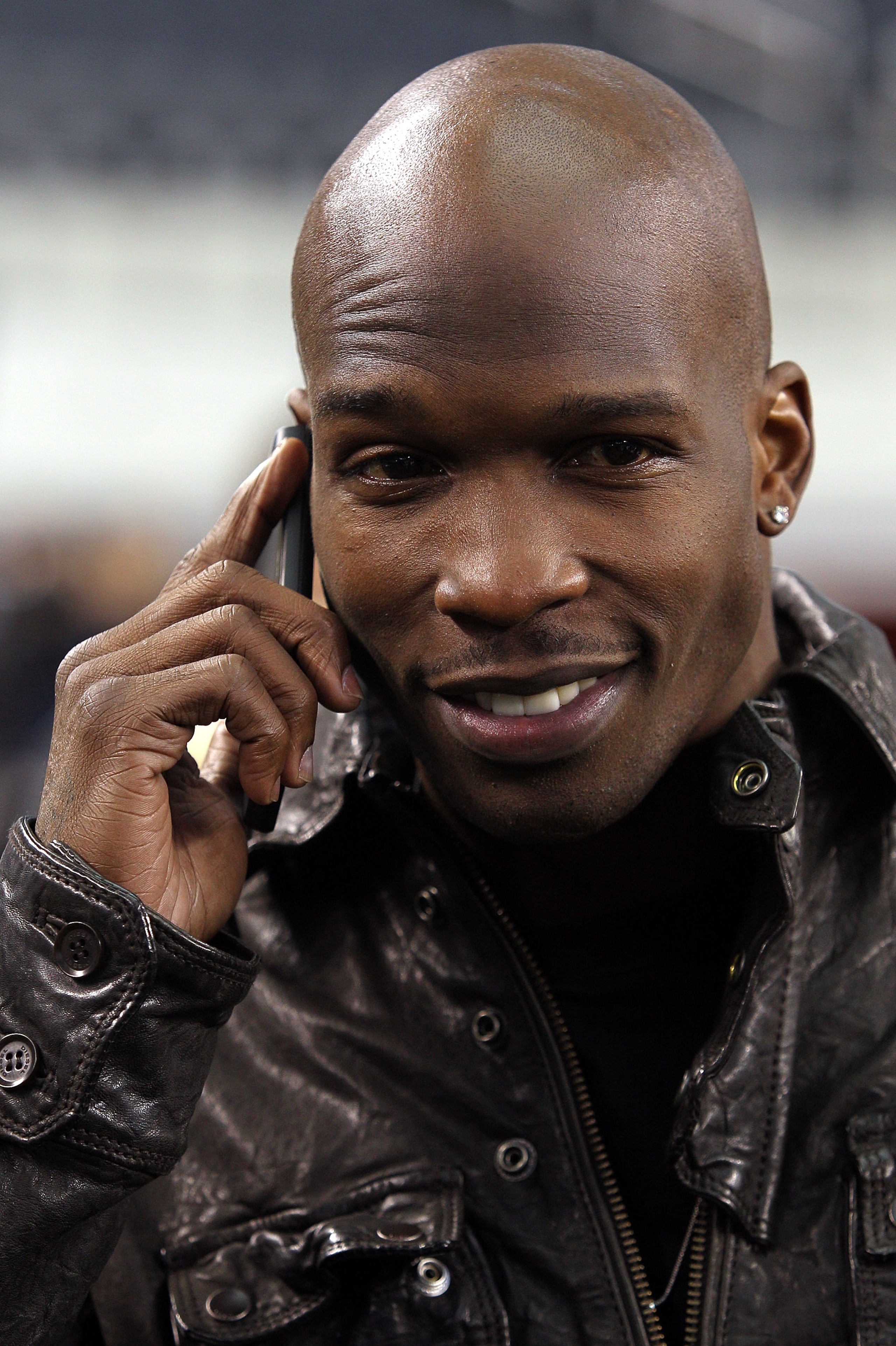 ARLINGTON, TX - FEBRUARY 01:  NFL player Chad Johnson on the field during Super Bowl XLV Media Day ahead of Super Bowl XLV at Cowboys Stadium on February 1, 2011 in Arlington, Texas. The Pittsburgh Steelers will play the Green Bay Packers in Super Bowl XL