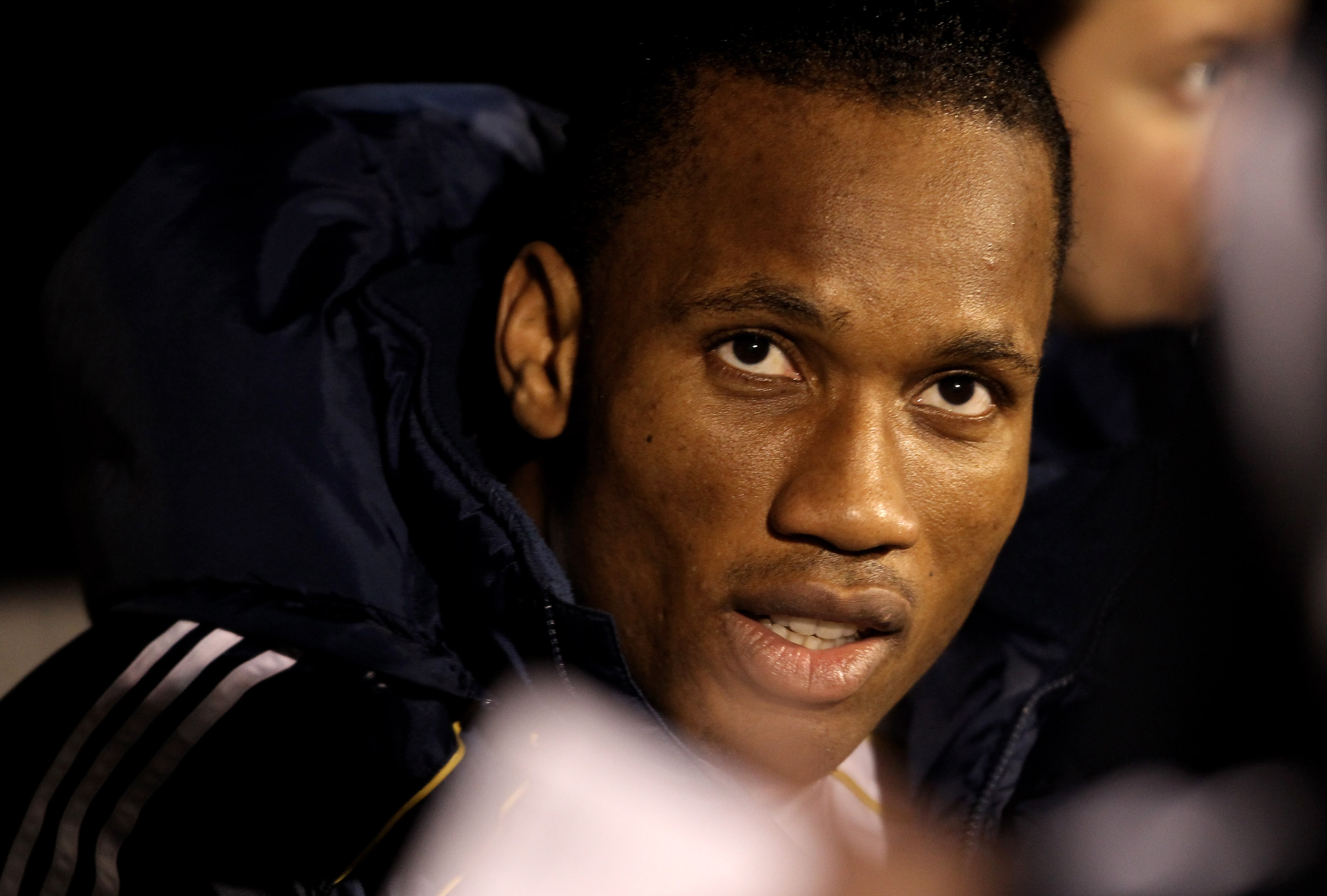 LONDON, ENGLAND - FEBRUARY 14:  Didier Drogba of Chelsea sits on the bench during the Barclays Premier League match between Fulham and Chelsea at Craven Cottage on February 14, 2011 in London, England.  (Photo by Scott Heavey/Getty Images)