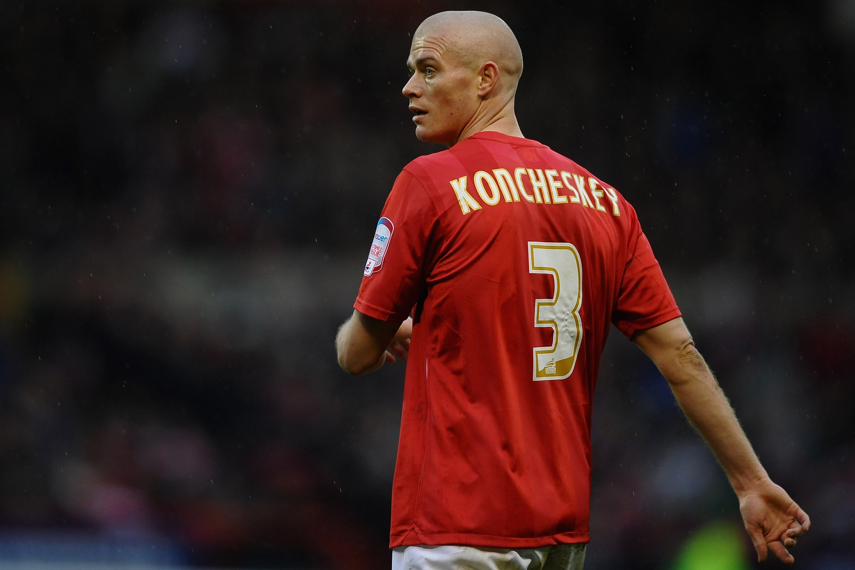 NOTTINGHAM, ENGLAND - FEBRUARY 05:  Paul Konchesky of Nottingham Forest in action during the npower Championship match between Nottingham Forest and Watford at City Ground on February 5, 2011 in Nottingham, England.  (Photo by Laurence Griffiths/Getty Ima