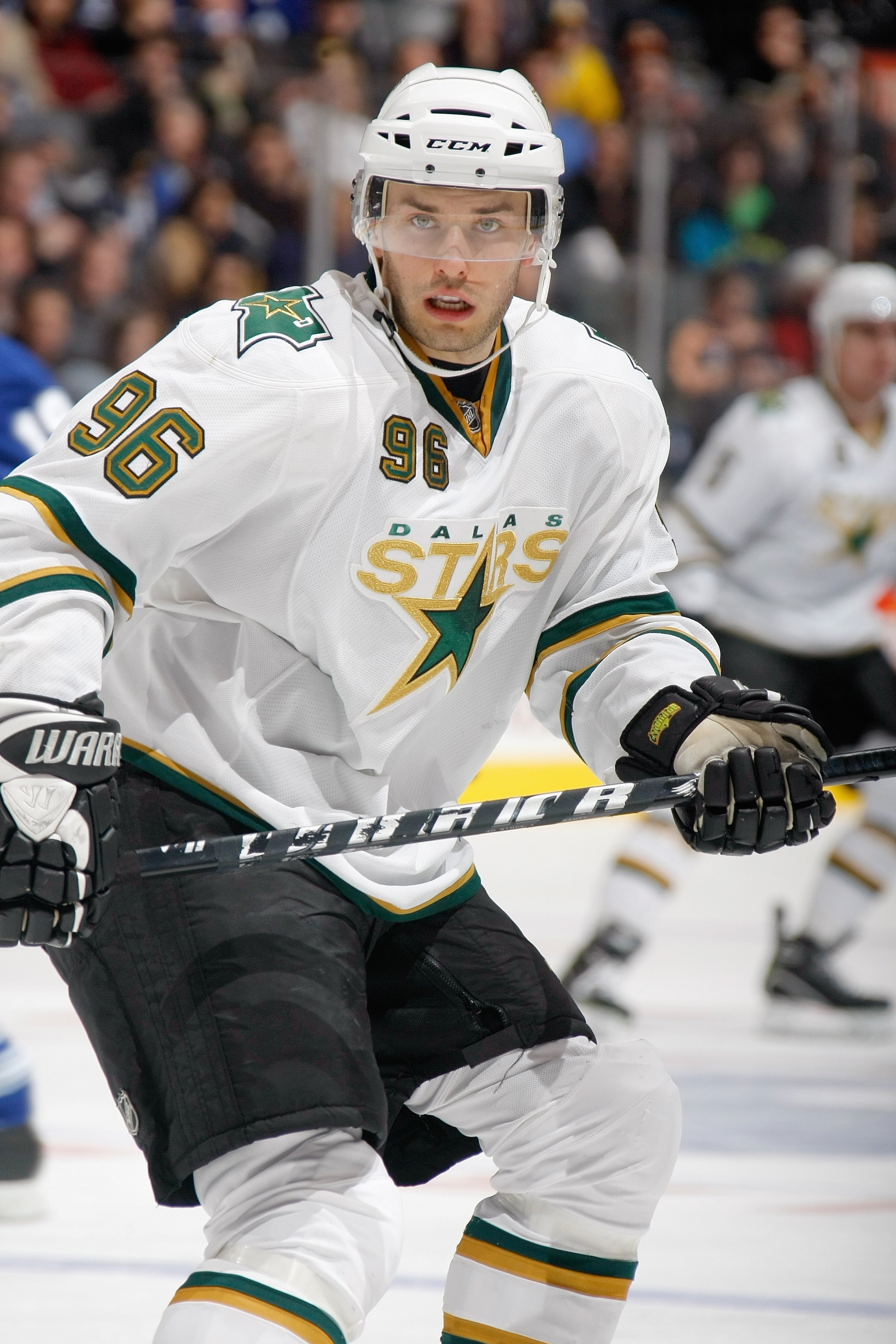 TORONTO - DECEMBER 23:  Fabian Brunnstrom #96 of the Dallas Stars skates during the game against the Toronto Maple Leafs at the Air Canada Centre December 23, 2008 in Toronto, Ontario. (Photo By Dave Sandford/Getty Images)