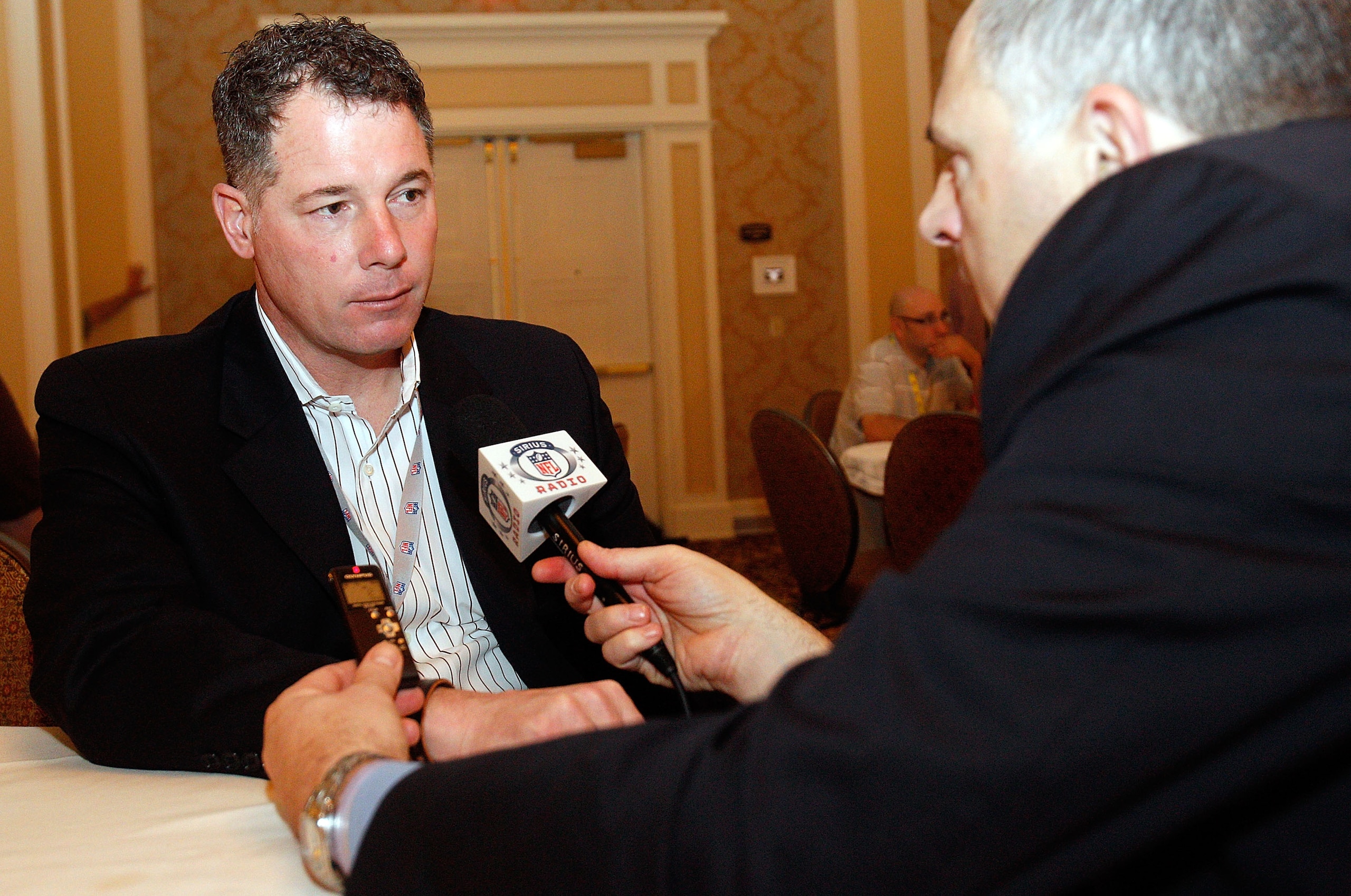 NEW ORLEANS, LA - MARCH 22:  Cleveland Browns head coach Pat Shurmur answers questions from the media during the NFL Annual Meetings at the Roosevelt Hotel on March 22, 2011 in New Orleans, Louisiana. Despite a NFL owners imposed lockout in effect since M