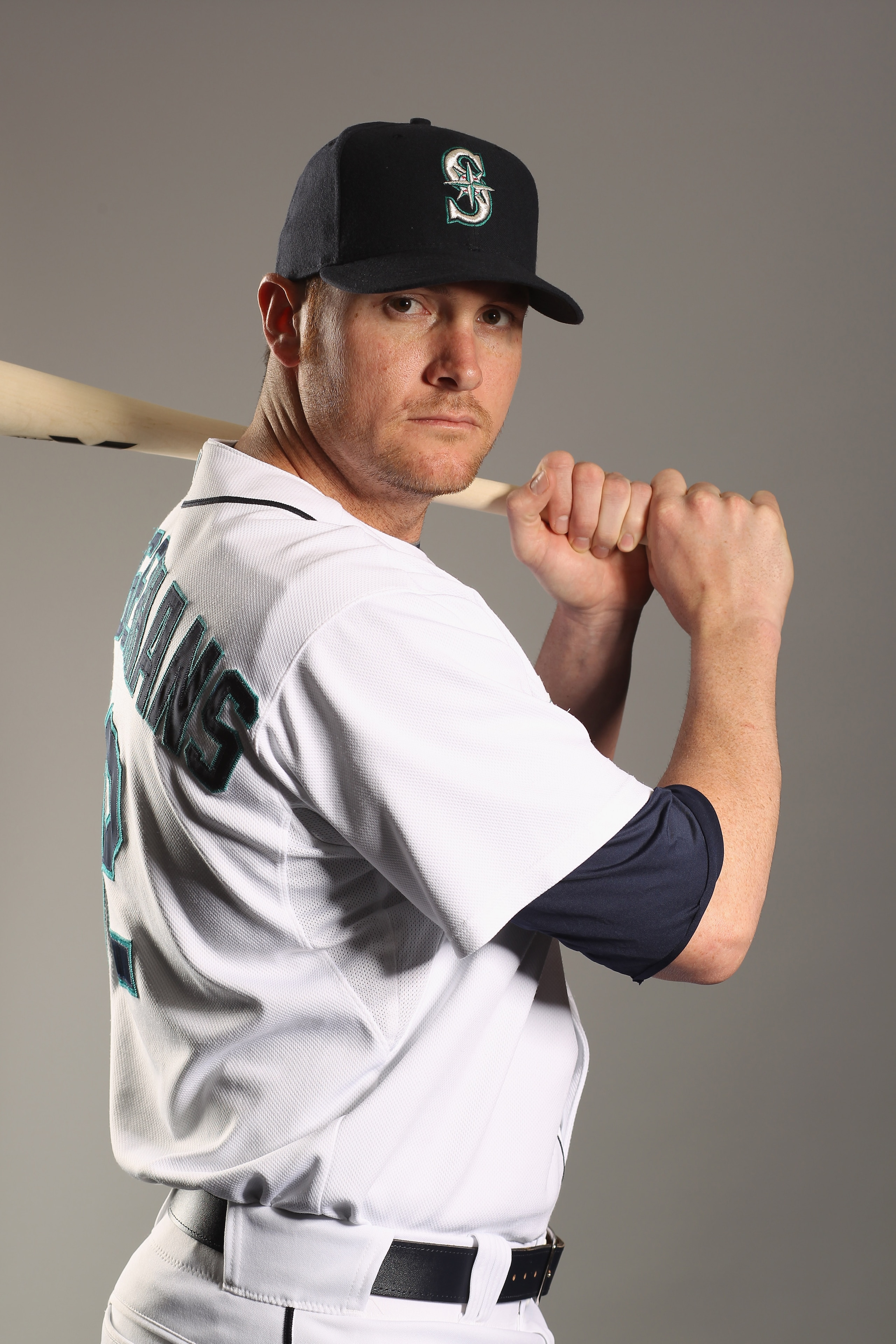 PEORIA, AZ - FEBRUARY 20:  Ryan Langerhans #12 of the Seattle Mariners poses for a portrait at the Peoria Sports Complex on February 20, 2011 in Peoria, Arizona.  (Photo by Ezra Shaw/Getty Images)