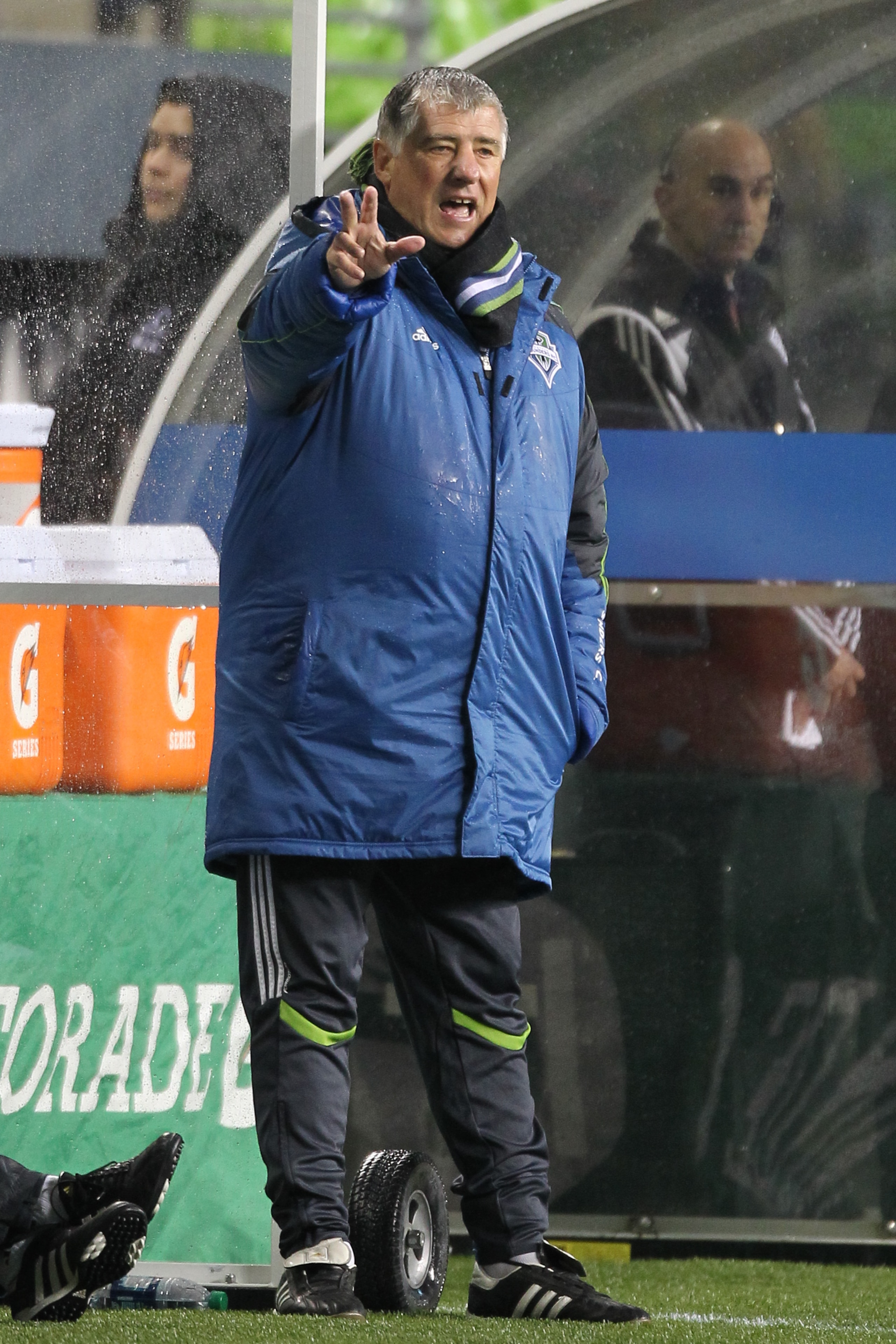 SEATTLE, WA - MARCH 15:  Head coach Sigi Schmid of the Seattle Sounders FC gestures during the game against the Los Angeles Galaxy at Qwest Field on March 15, 2011 in Seattle, Washington. (Photo by Otto Greule Jr/Getty Images)